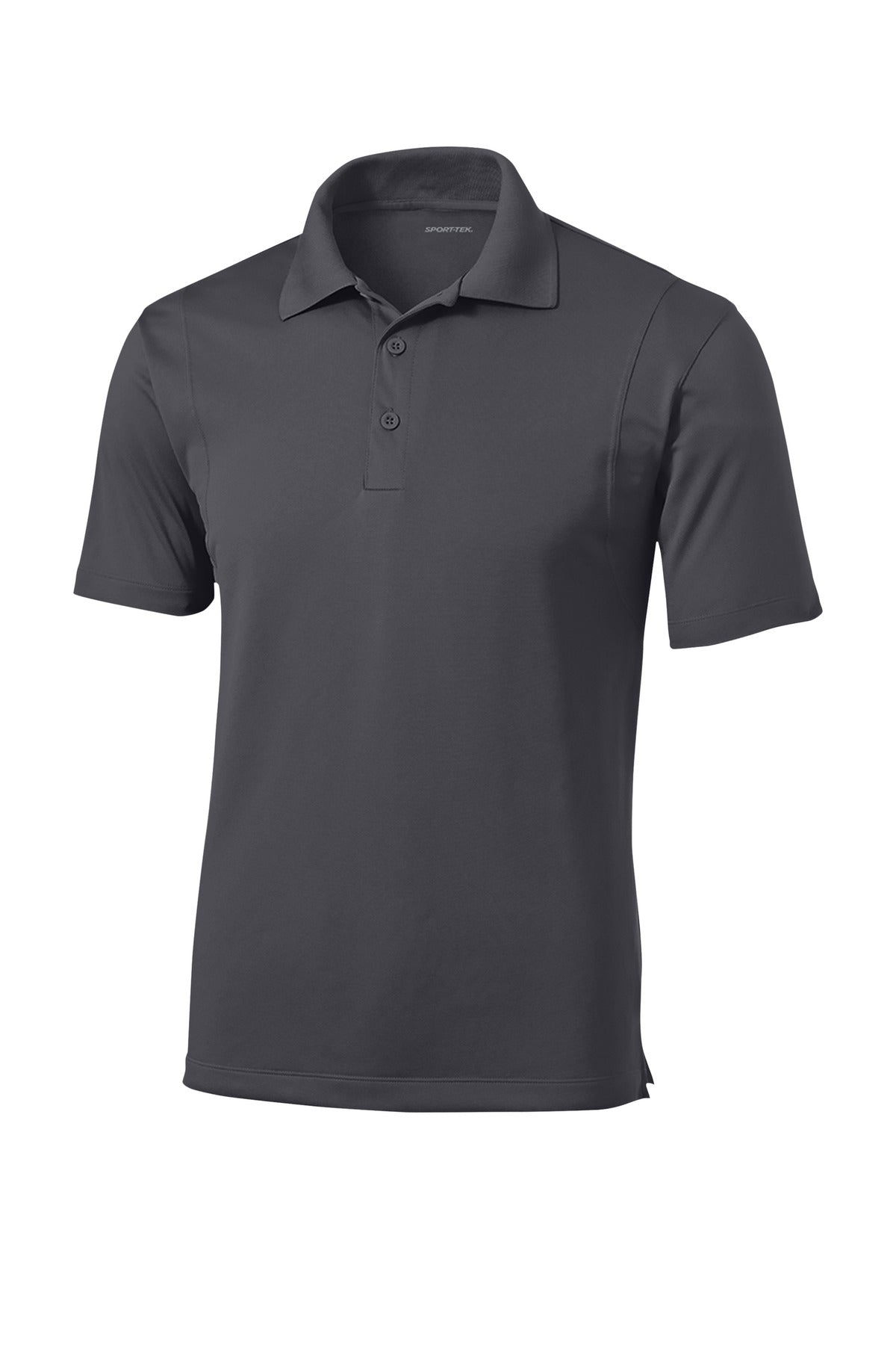 Front View of Iron Grey Sport-Tek Micropique Sport-Wick Polo. ST650
