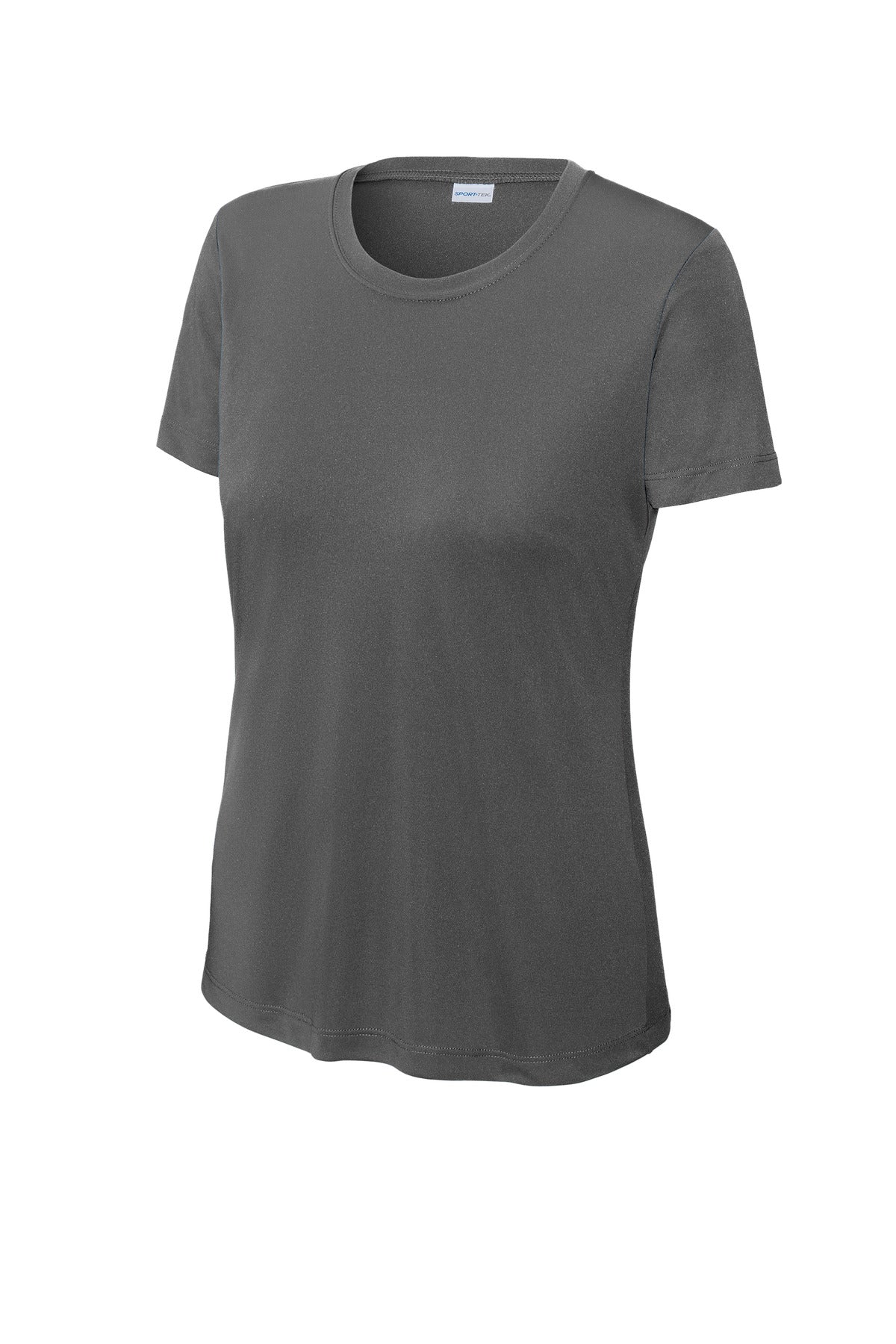 Front View of Iron Grey Sport-Tek Women's PosiCharge Competitor Tee. LST350