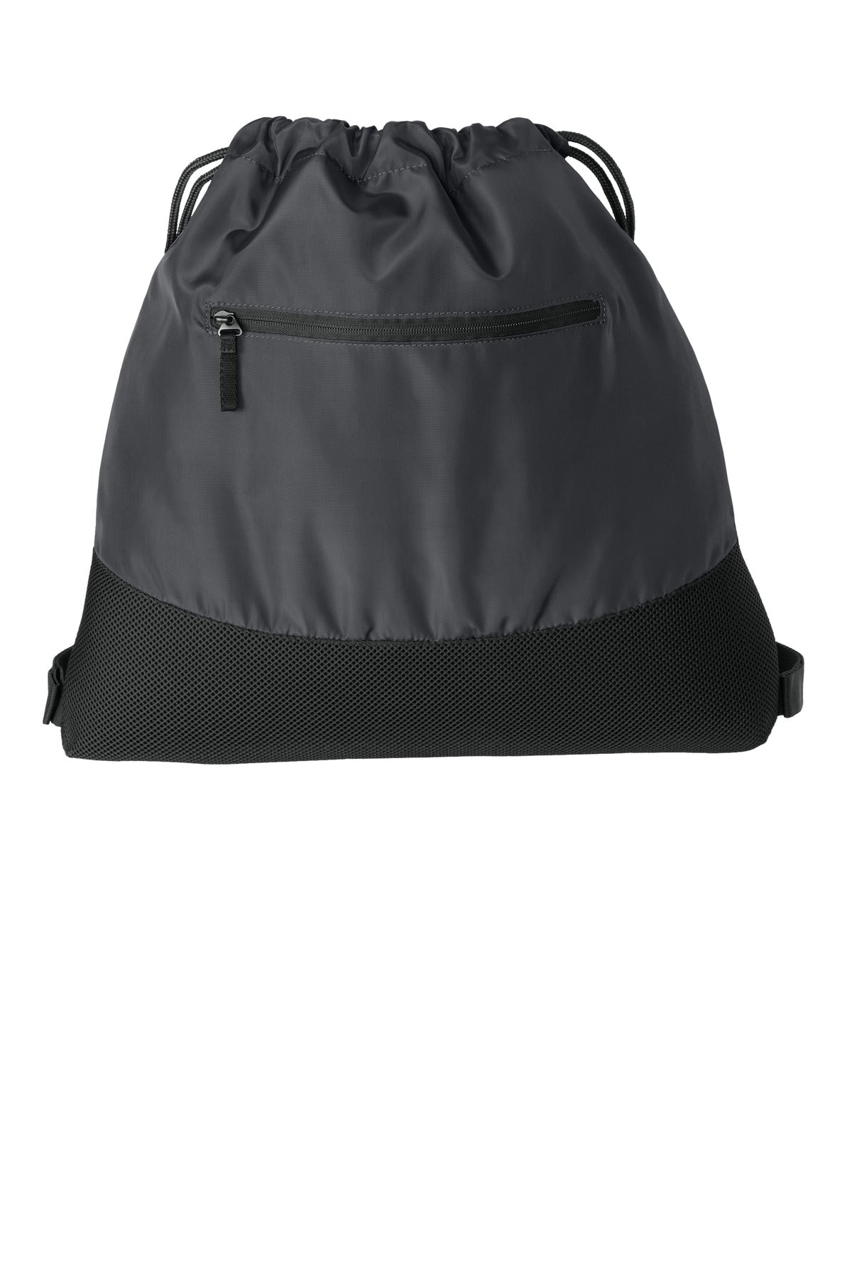 Front View of IronGrey Port Authority Agility Mesh Pocket Cinch BG619