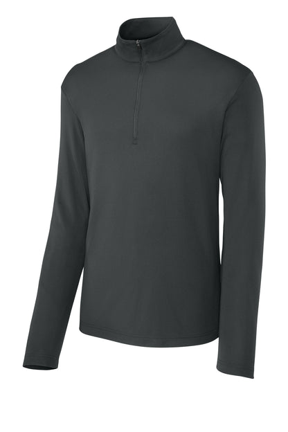 Front View of IronGrey Sport-Tek Micropique Sport-Wick 1/4-Zip ST672