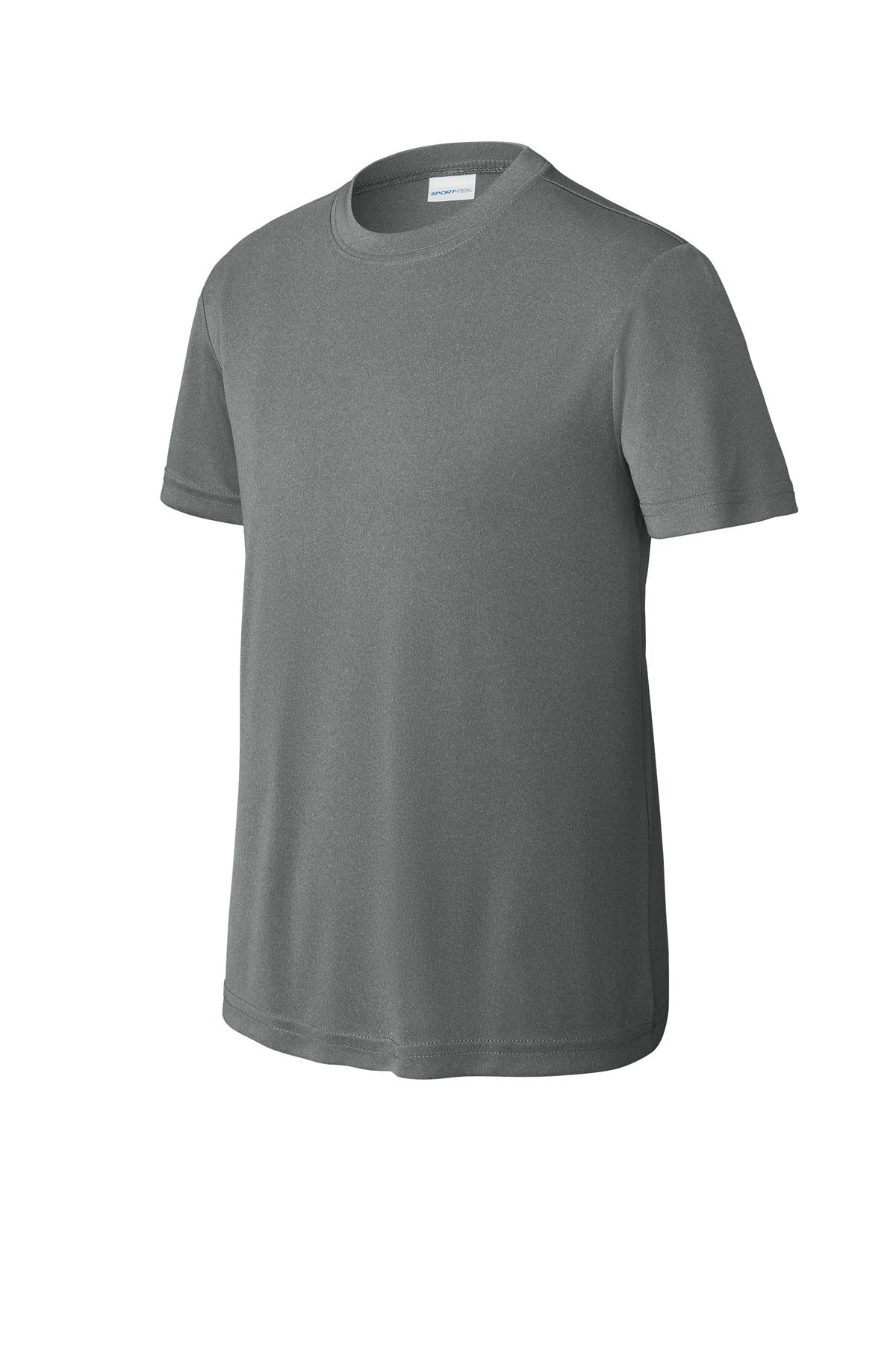 Front View of IronGreyHt Sport-Tek Youth PosiCharge Competitor Tee. YST350
