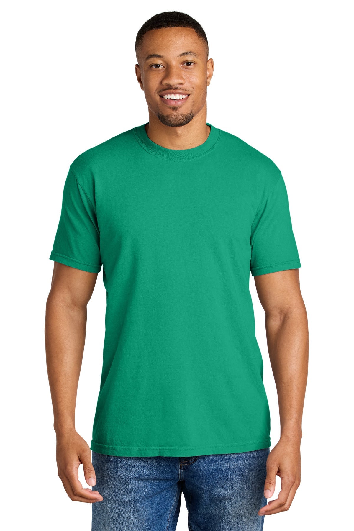Front View of IslandGrn COMFORT COLORS Heavyweight Ring Spun Tee. 1717