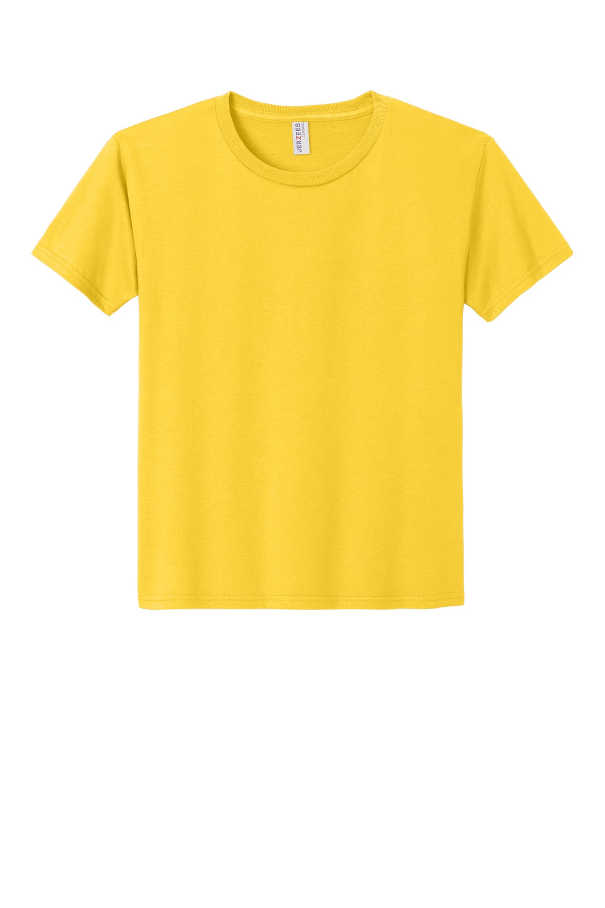 Front View of IslandYllw Jerzees Classics Youth Cotton T-Shirt 363Y