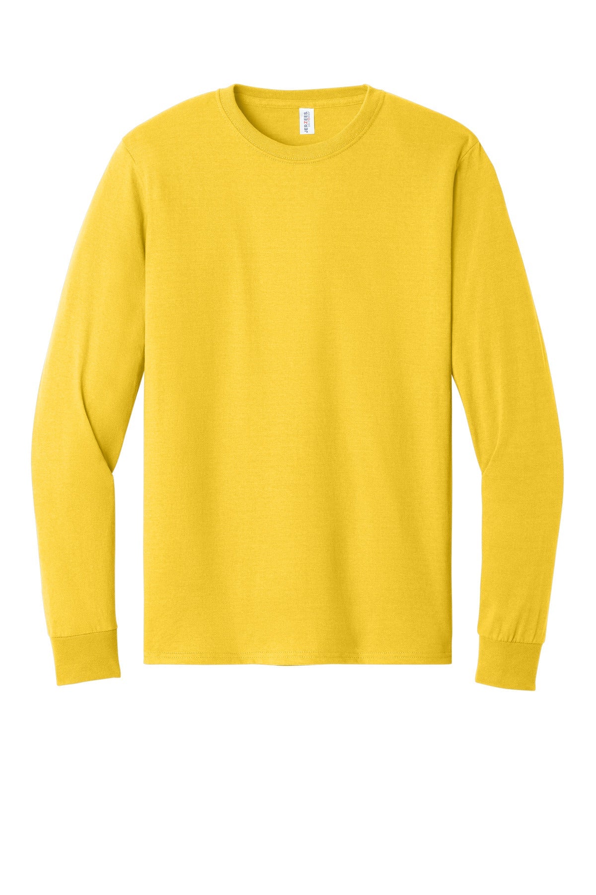 Front View of IslandYllw Jerzees - Dri-Power 50/50 Cotton/Poly Long Sleeve T-Shirt. 29LS