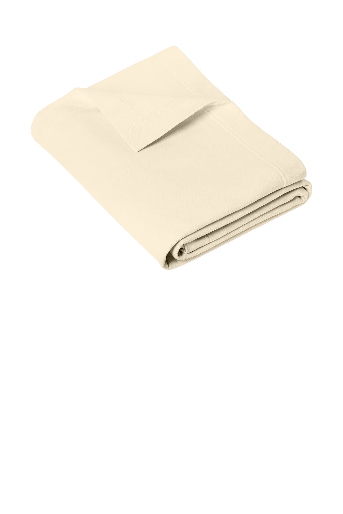 Front View of Ivory Comfort Colors Fleece Dorm Blanket 15BT