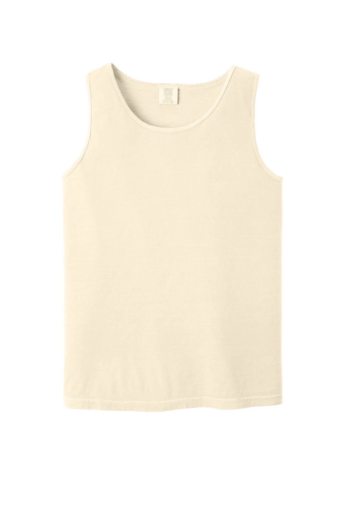 Front View of Ivory COMFORT COLORS Heavyweight Ring Spun Tank Top. 9360