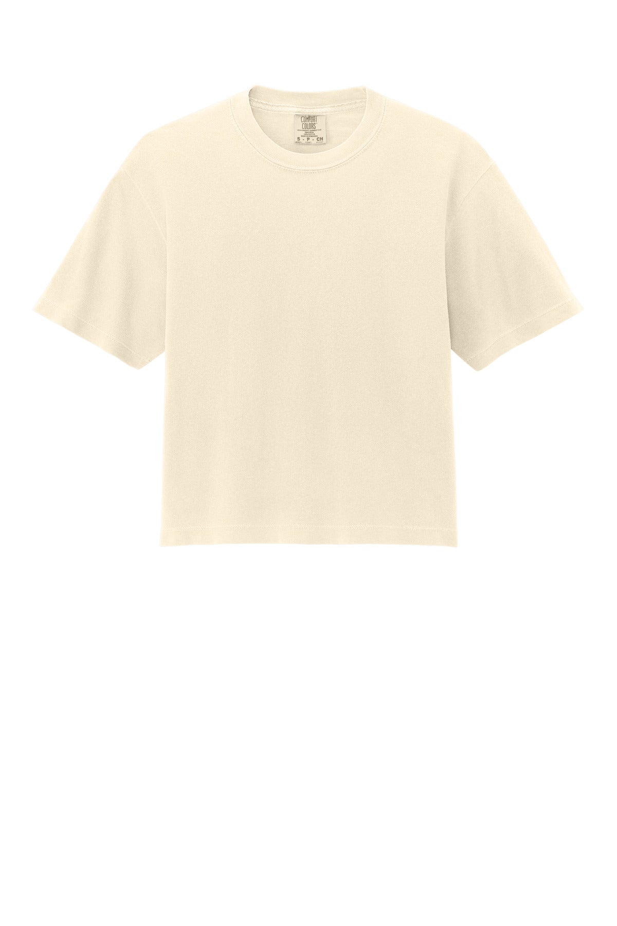 Front View of Ivory Comfort Colors Women's Heavyweight Boxy Tee 3023CL