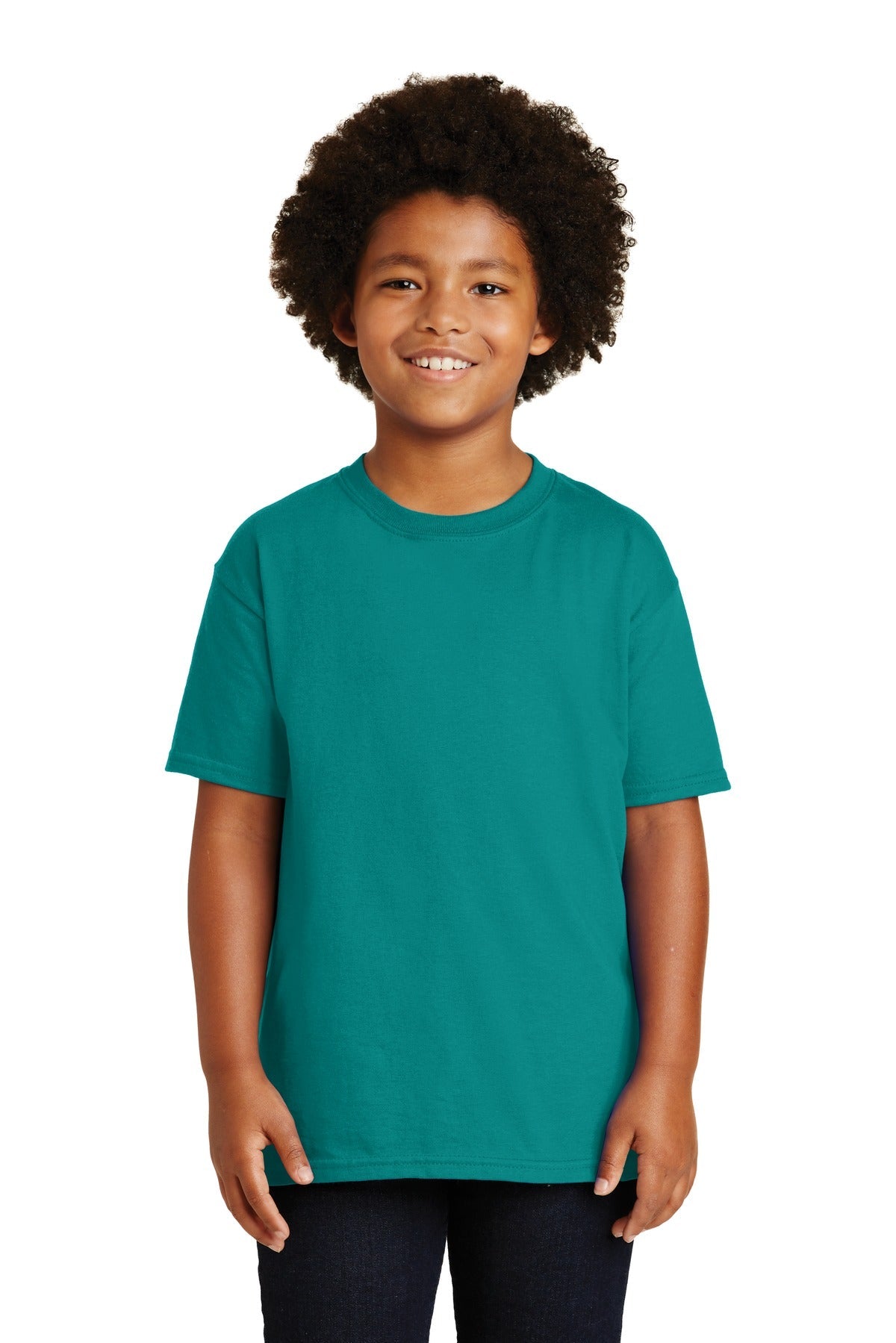 Front View of Jade Dome Gildan - Youth Ultra Cotton 100% US Cotton T-Shirt. 2000B