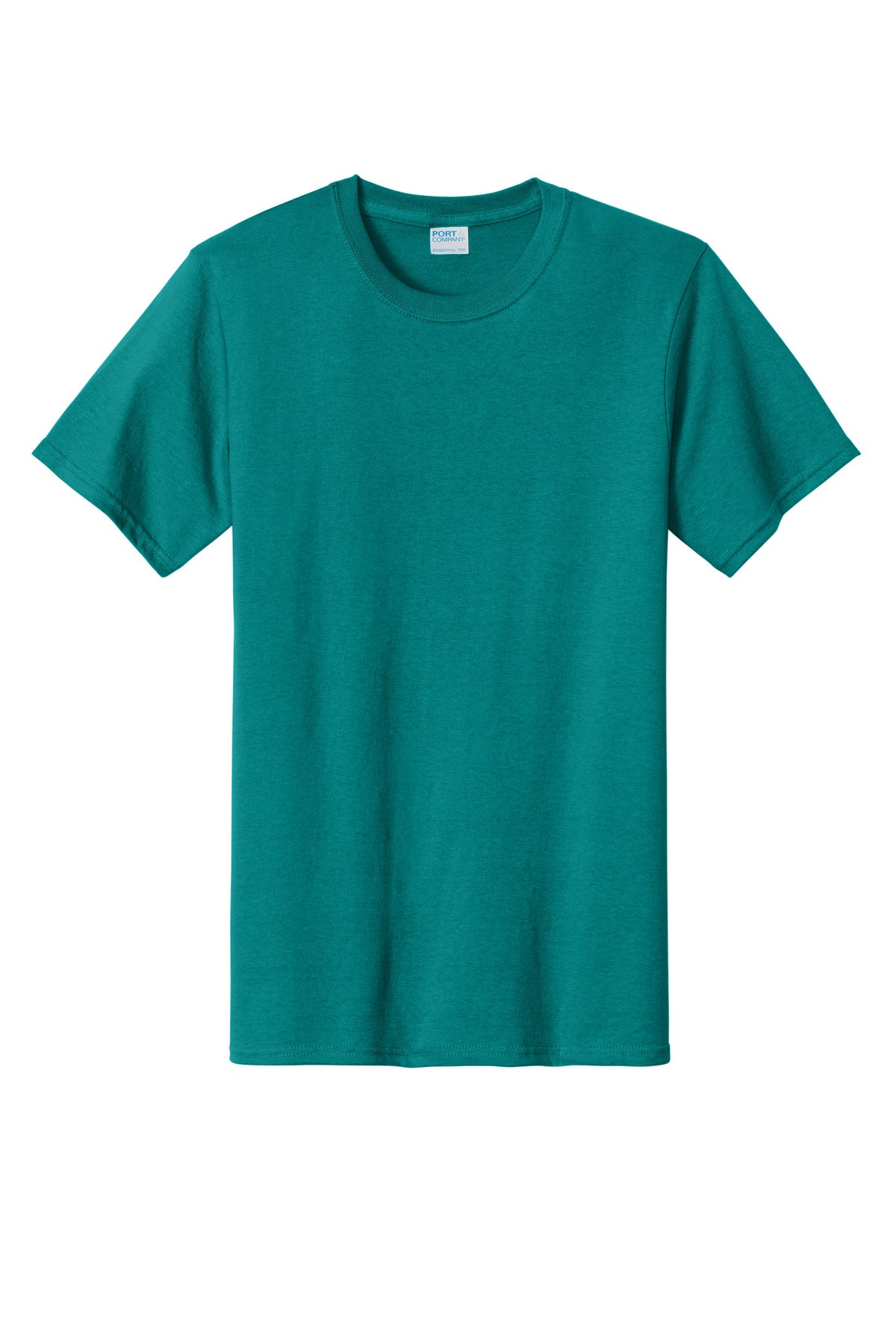 Front View of Jade Green Port & Co Tall Essential Tee. PC61T