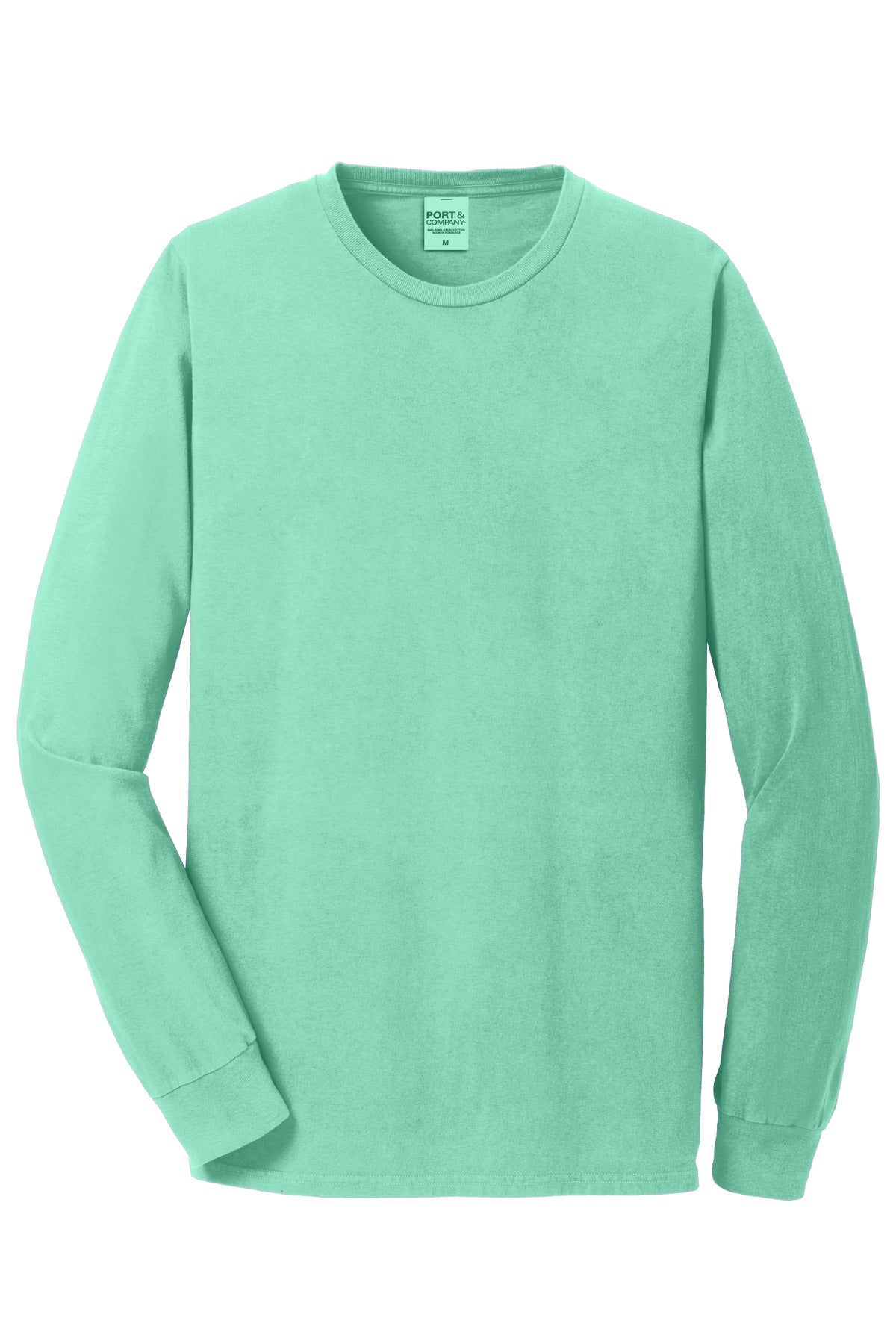 Front View of Jadeite Port & Co Beach Wash Garment-Dyed Long Sleeve Tee PC099LS