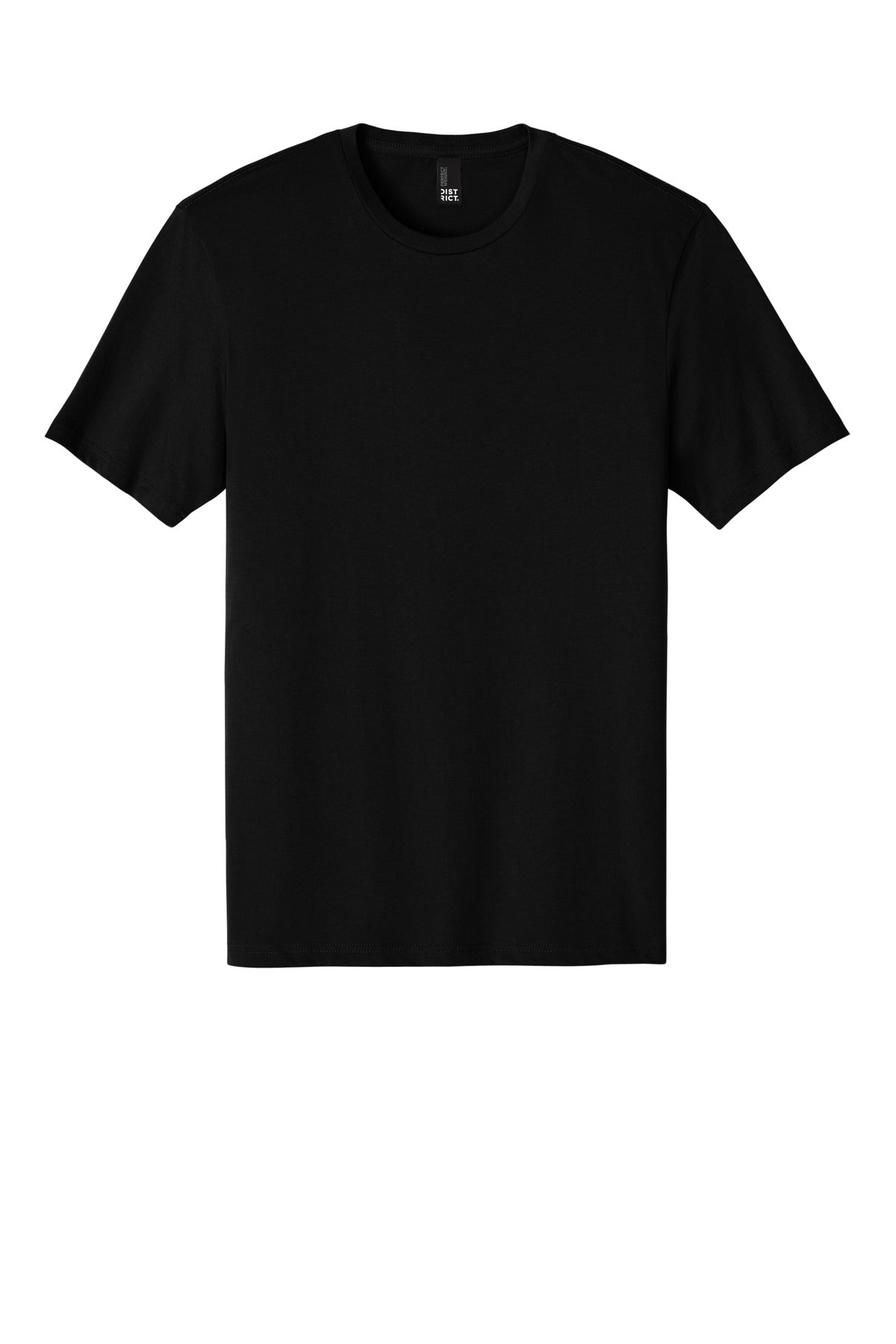 Front View of Jet Black District Perfect Weight Tee. DT104