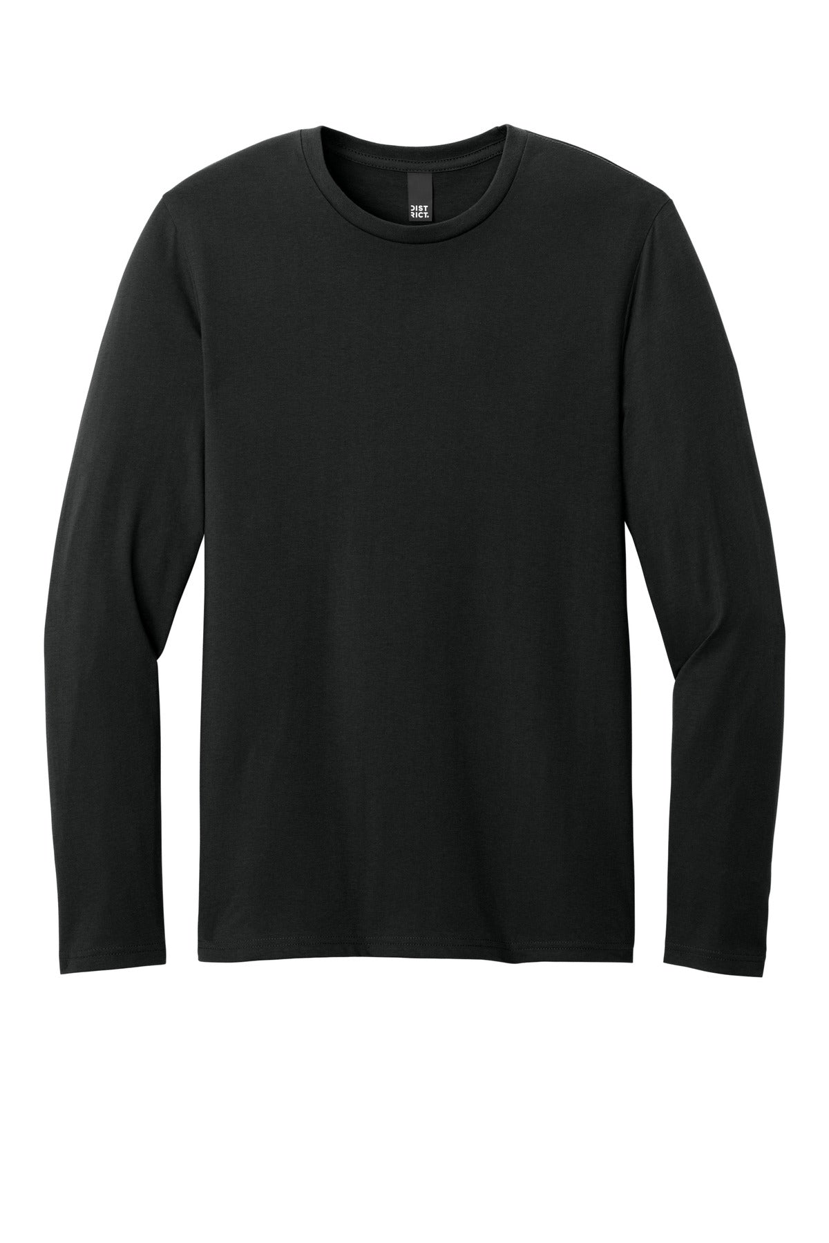 Front View of JetBlack District Perfect Weight CVC Long Sleeve Tee DT185