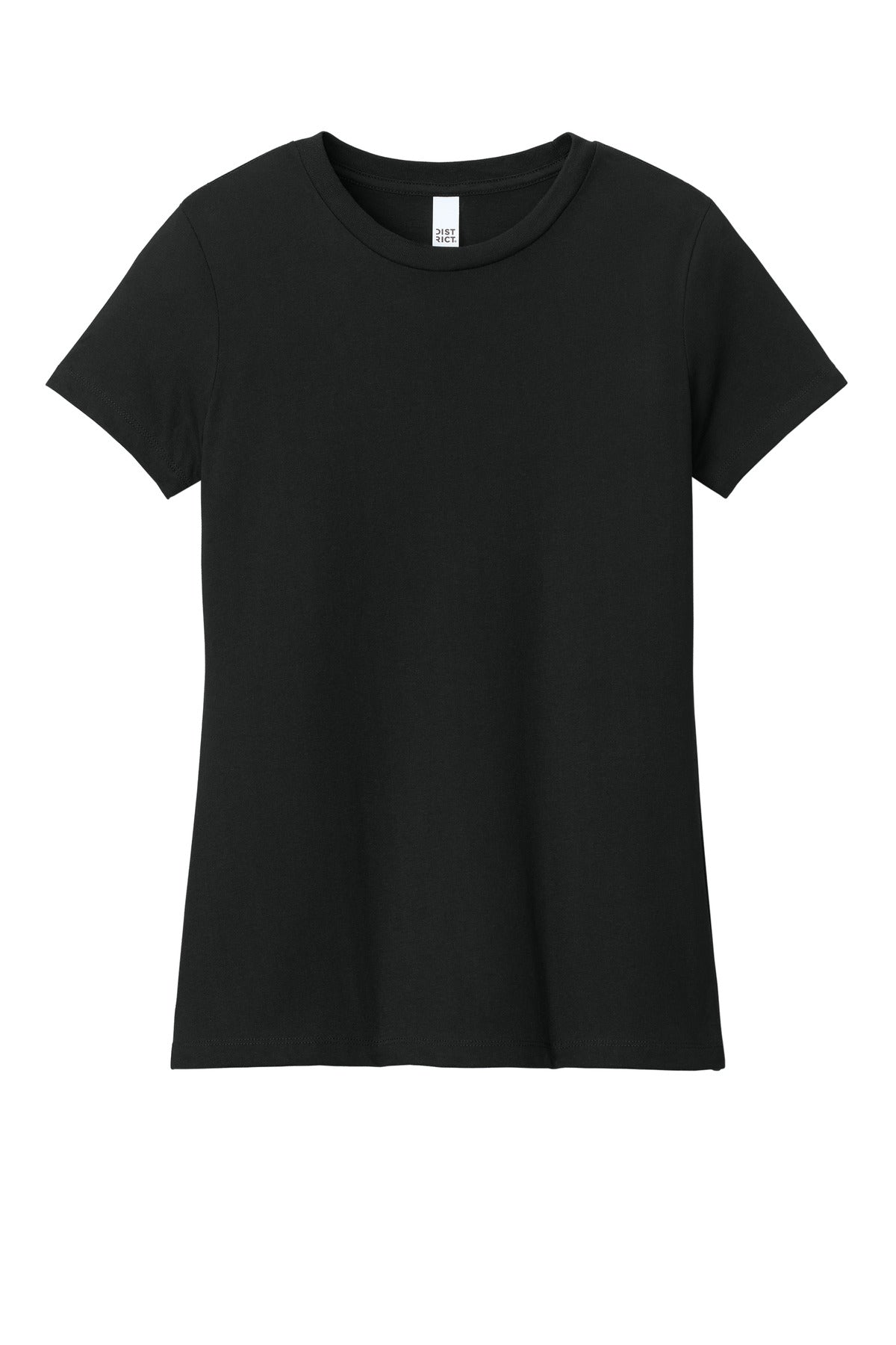 Front View of JetBlack District Women's Perfect Weight CVC Tee DT188