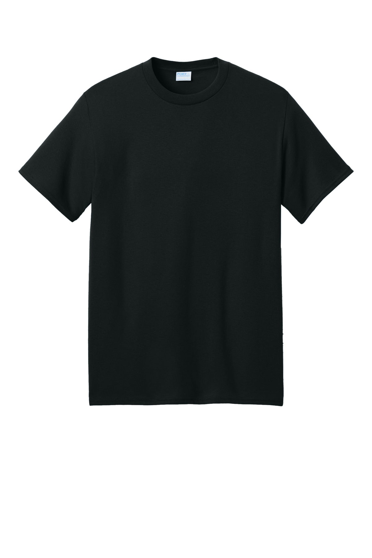 Front View of JetBlack Port & Co Core Blend Recycled Tee PC01
