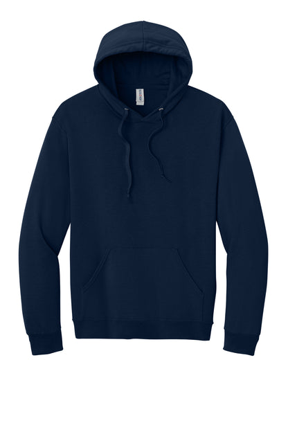 Front View of JNavy Jerzees Ultimate Unisex CVC Ring Spun Hooded Sweatshirt IC49M