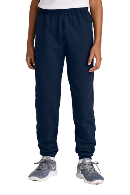 Front View of JNavy Jerzees Youth NuBlend Sweatpant 973B