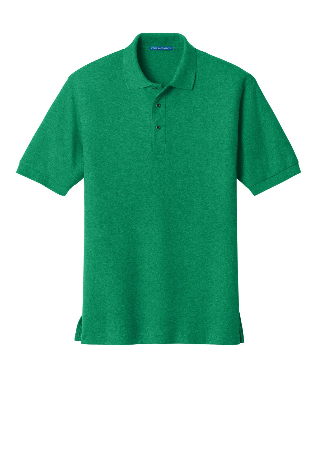 Front View of Kelly Green Port Authority Extended Size Silk Touch Polo K500ES