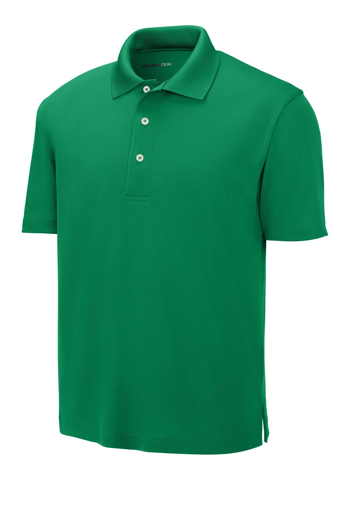 Front View of Kelly Green Sport-Tek Dri-Mesh Polo. K469
