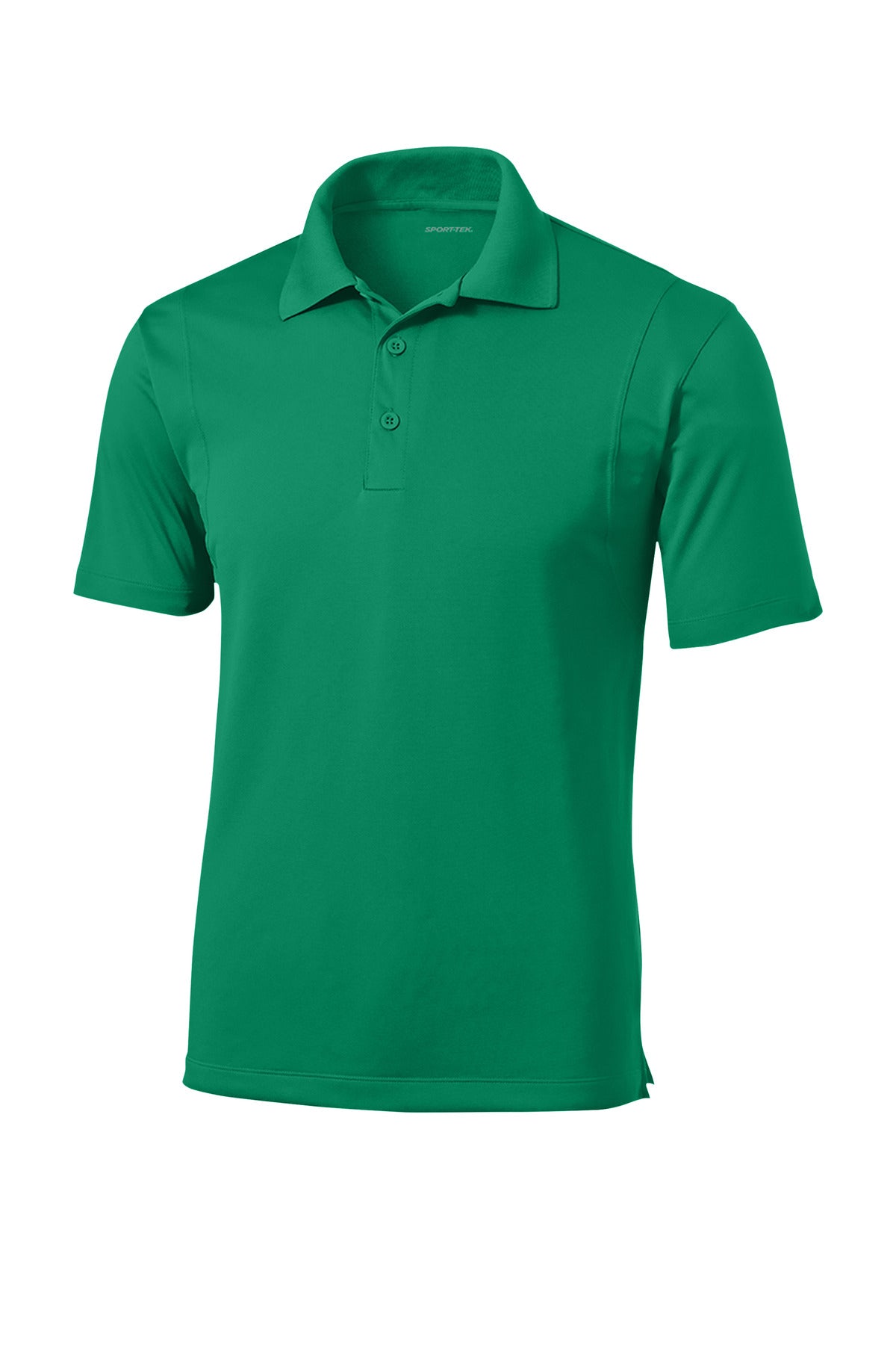 Front View of Kelly Green Sport-Tek Micropique Sport-Wick Polo. ST650
