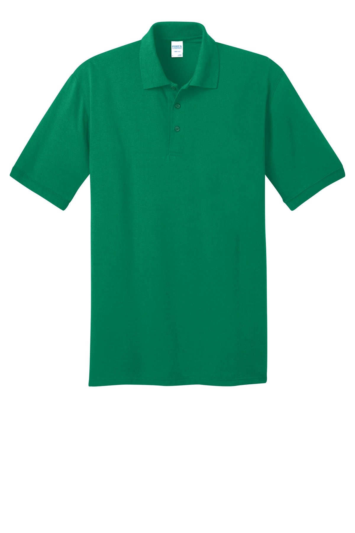 Front View of Kelly Port & Co Core Blend Jersey Knit Polo. KP55