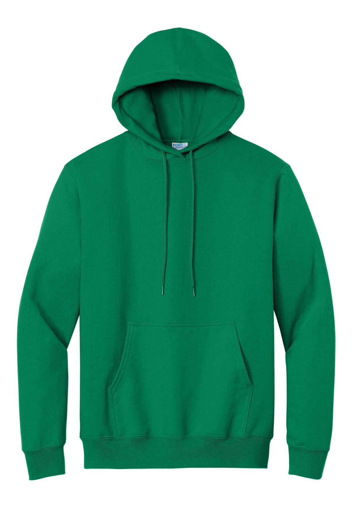 Front View of Kelly Port & Co Essential Fleece Pullover Hooded Sweatshirt. PC90H