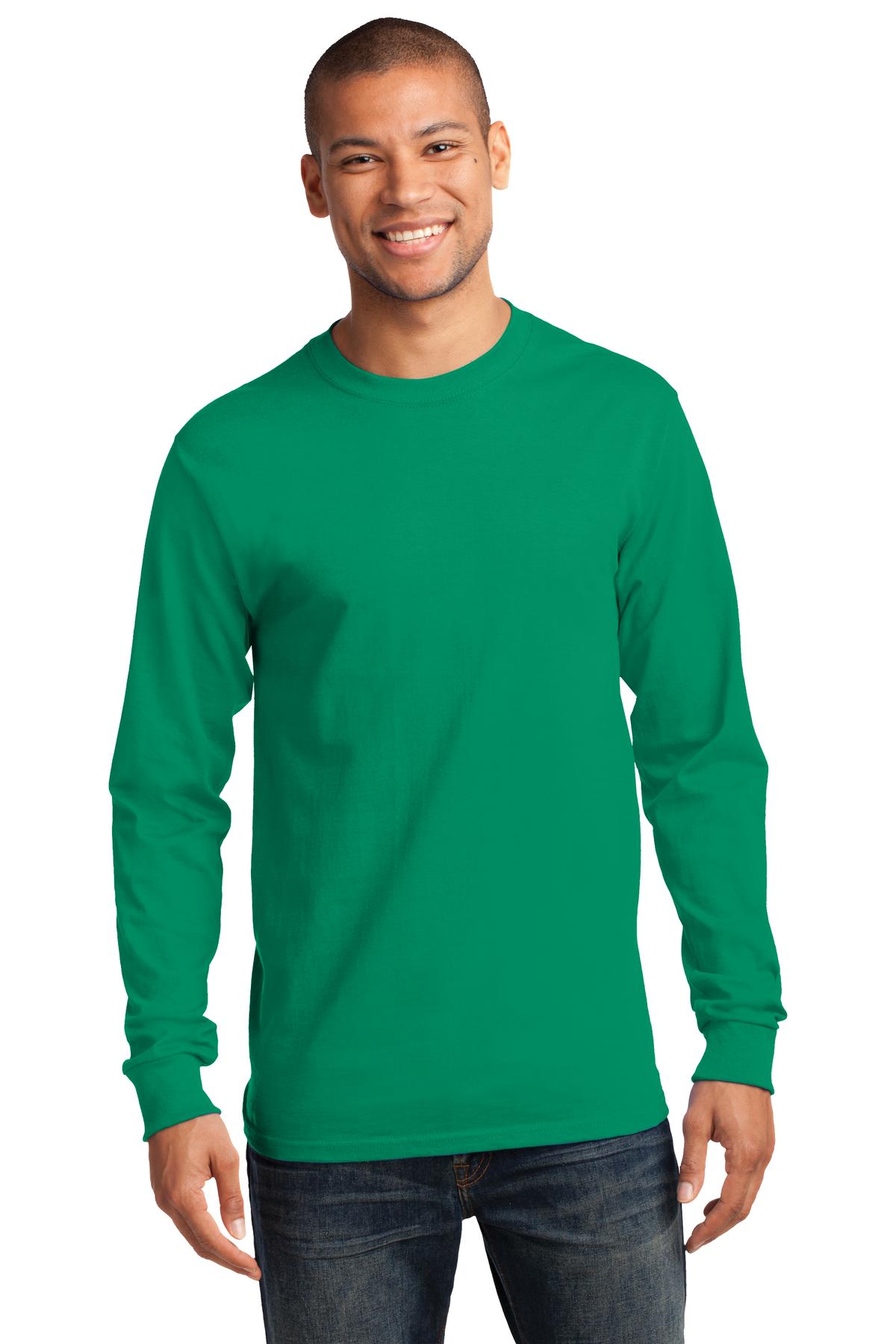 Front View of Kelly Port & Co Long Sleeve Essential Tee. PC61LS