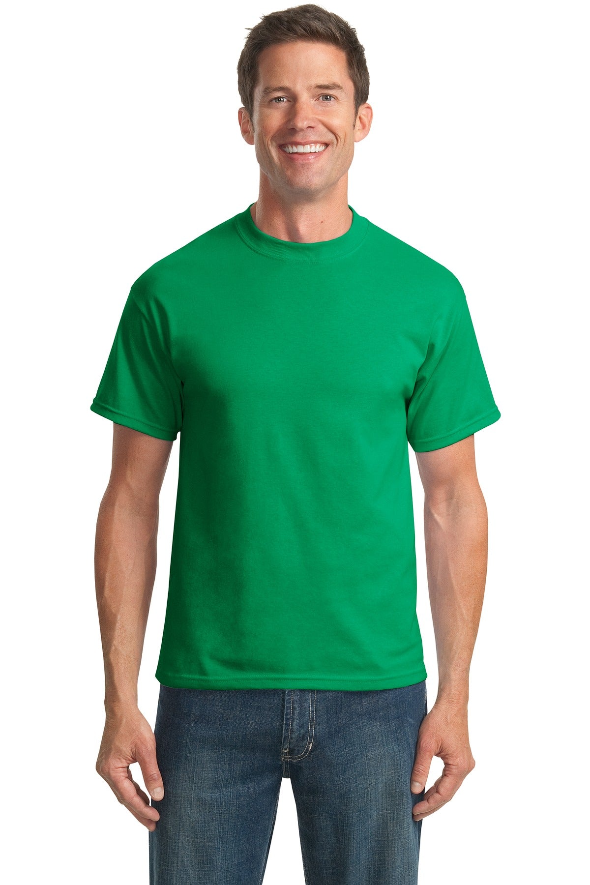 Front View of Kelly Port & Co Tall Core Blend Tee. PC55T