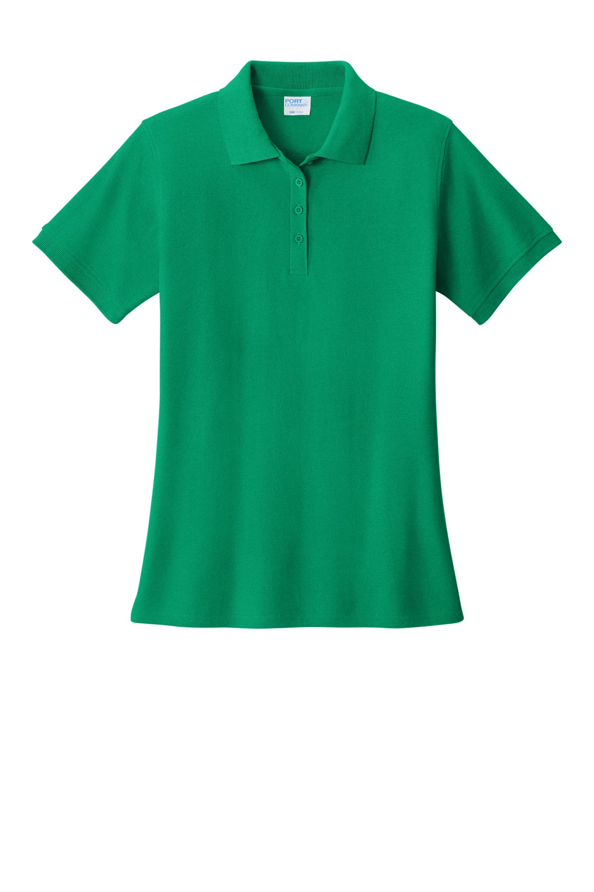 Front View of Kelly Port & Co Women's Core Blend Pique Polo. LKP155