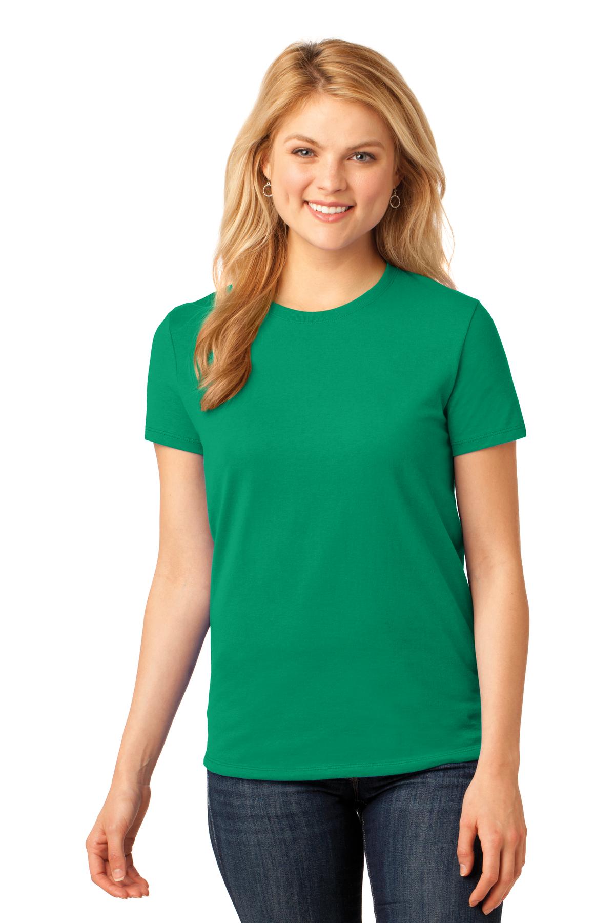 Front View of Kelly Port & Co Women's Core Cotton Tee. LPC54