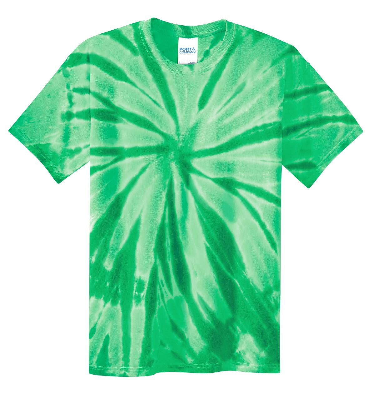 Front View of Kelly Port & Co Youth Tie-Dye Tee. PC147Y