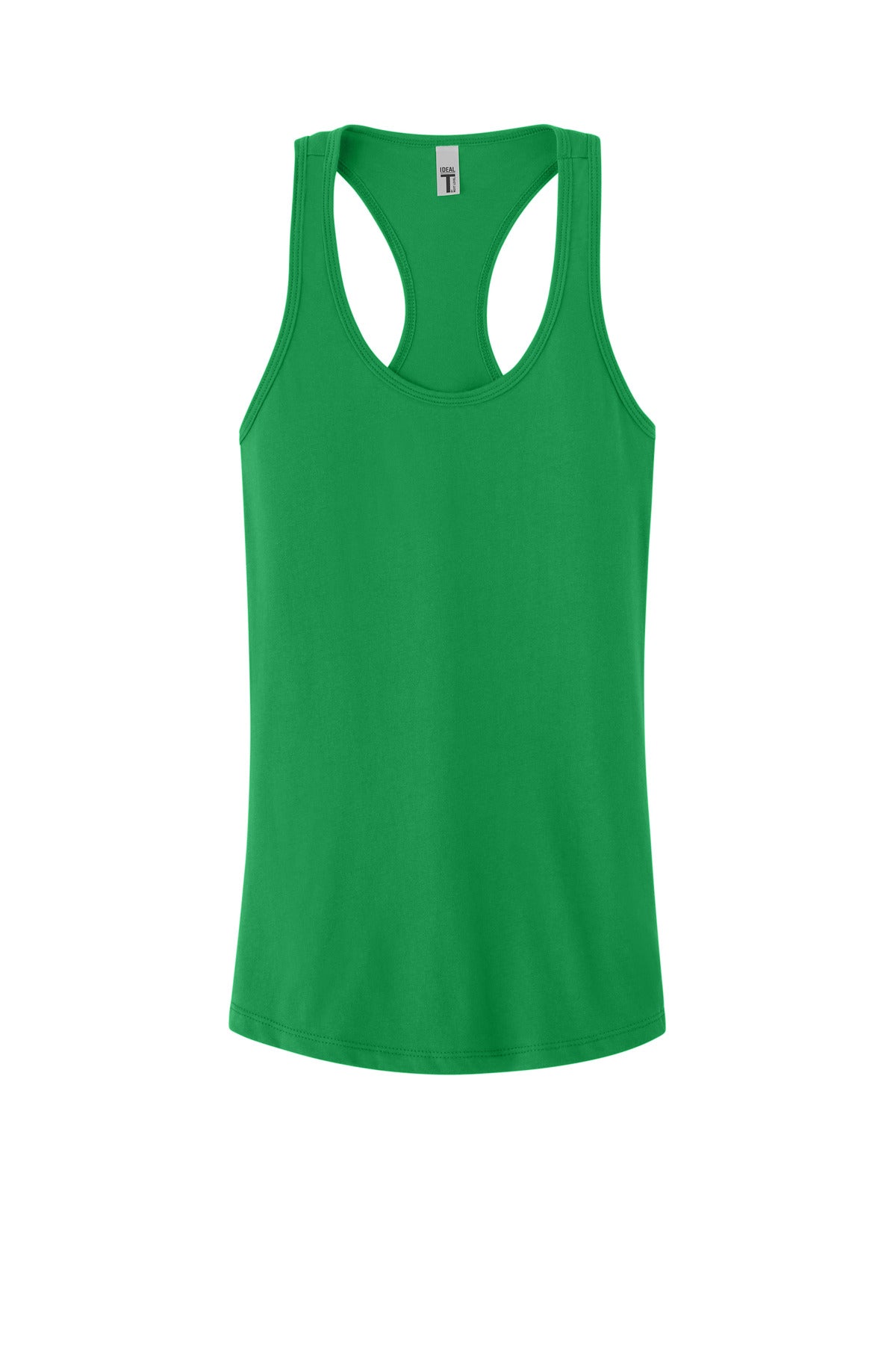 Front View of KellyGreen Next Level Apparel Women's Ideal Racerback Tank NL1533