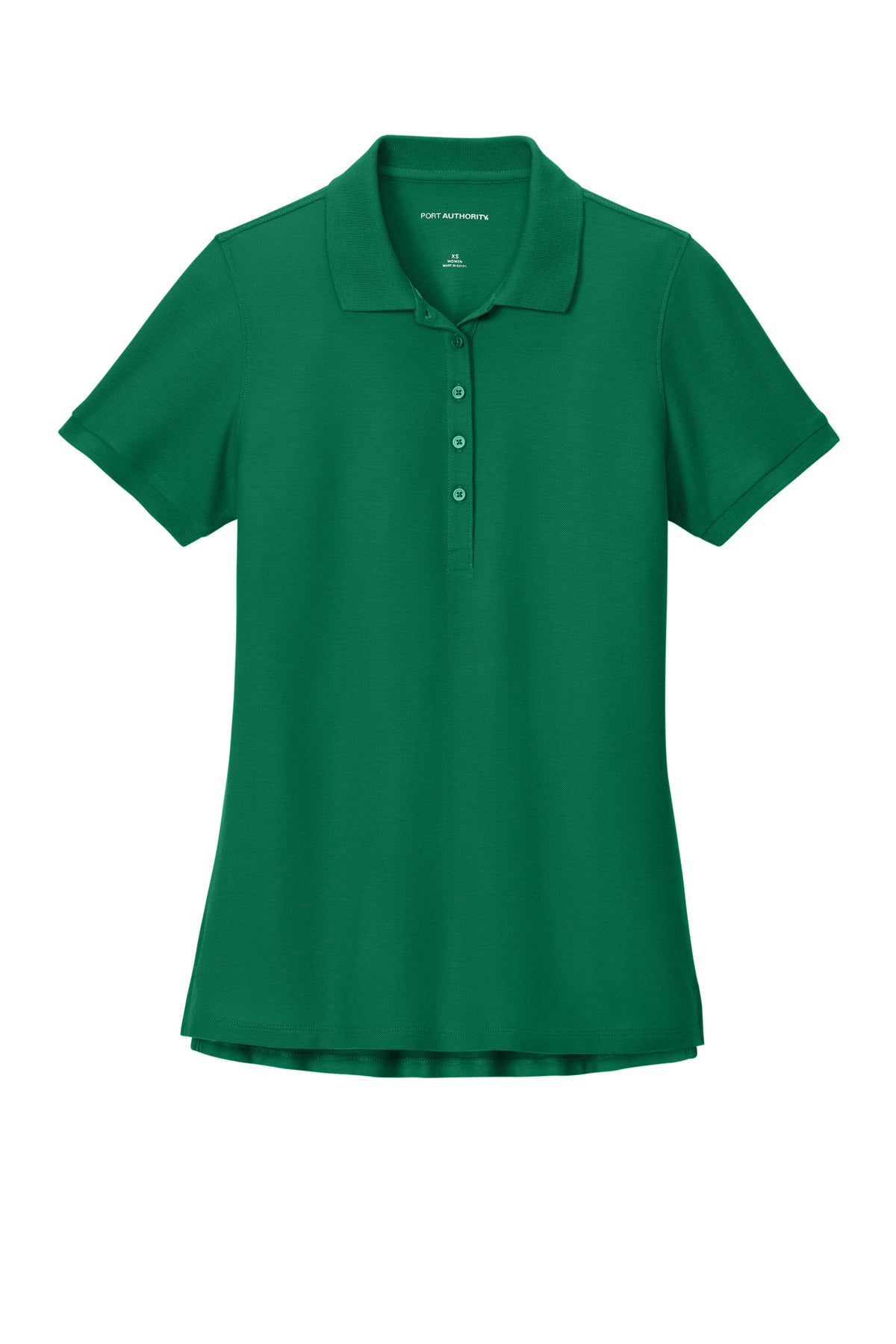 Front View of KellyGreen Port Authority Women's Wearever Signature Pique Polo LK200
