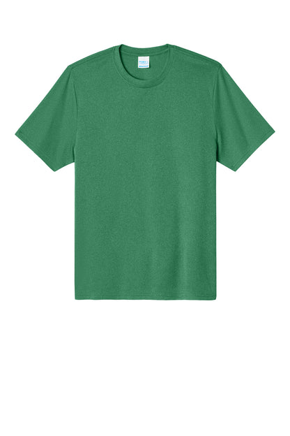 Front View of KellyHthr Port & Co Heather Performance Tee PC390
