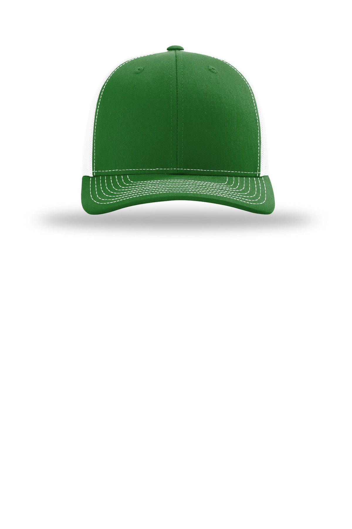 Front View of Kelly/Wht Richardson Trucker Cap 112