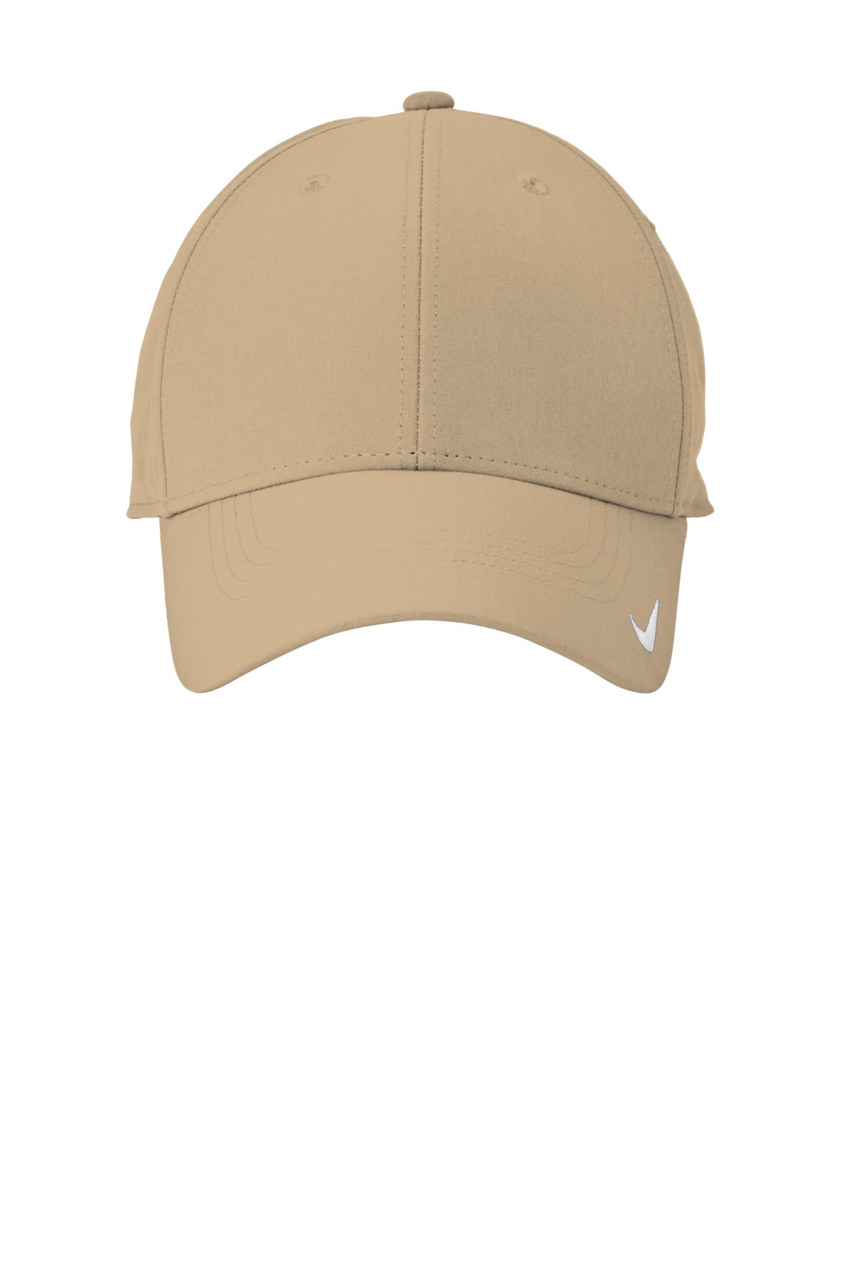 Front View of Khaki Nike Dri-FIT Legacy Cap NKFB6447