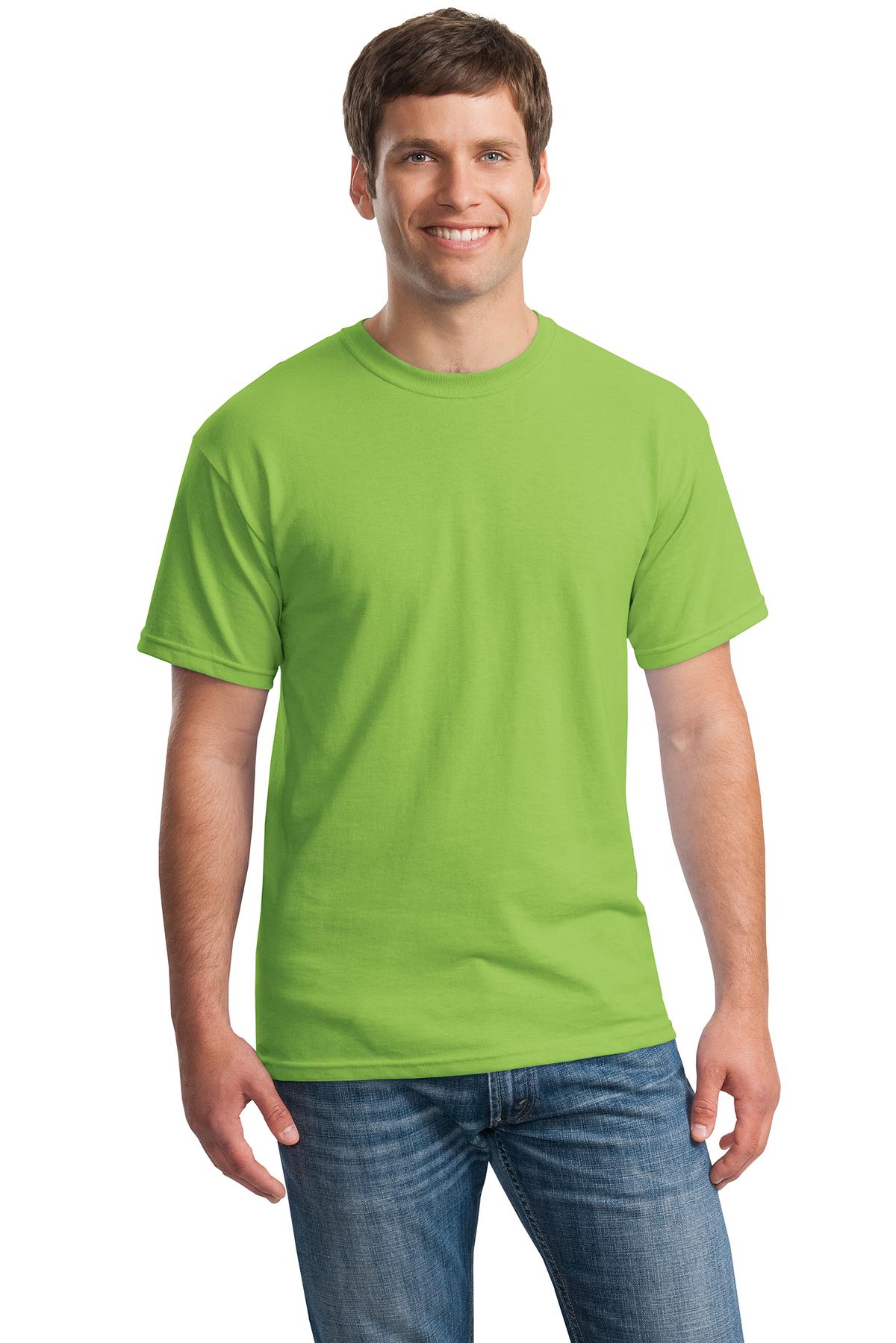 Front View of Kiwi Gildan - Heavy Cotton 100% Cotton T-Shirt. 5000