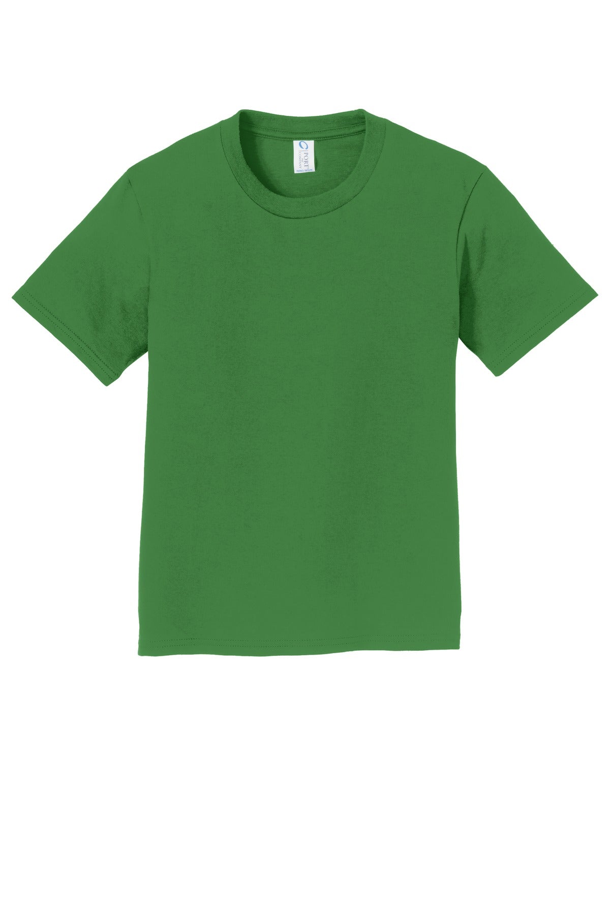 Front View of Kiwi Green Port & Co Youth Fan Favorite Tee. PC450Y