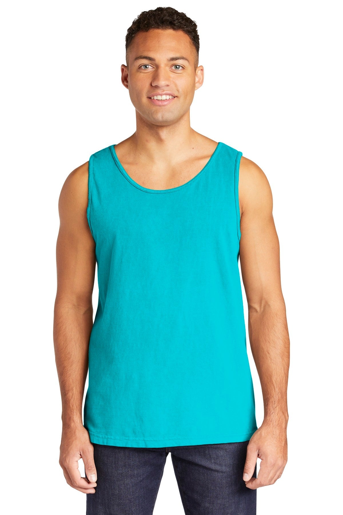 Front View of Lagoon COMFORT COLORS Heavyweight Ring Spun Tank Top. 9360
