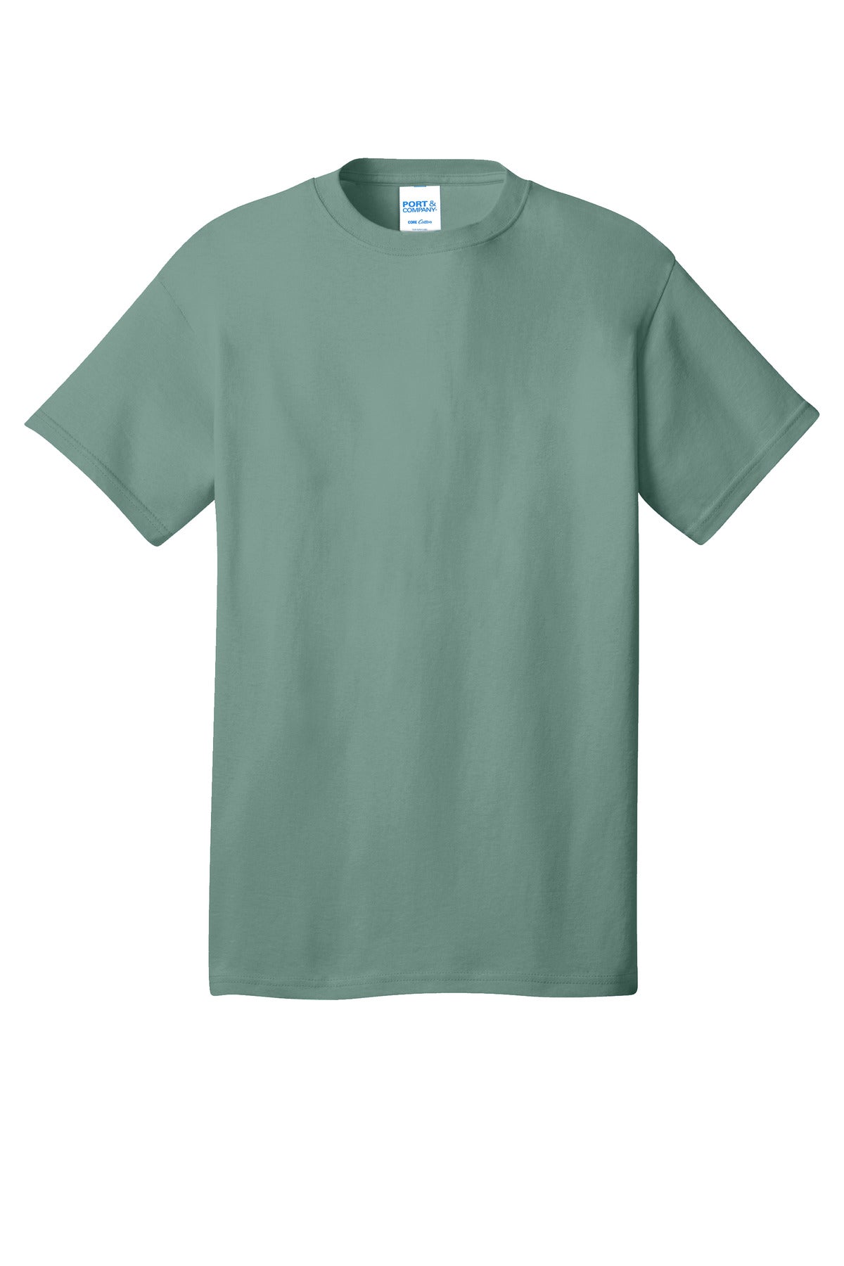Front View of LaurelGrn Port & Co Core Cotton Tee. PC54
