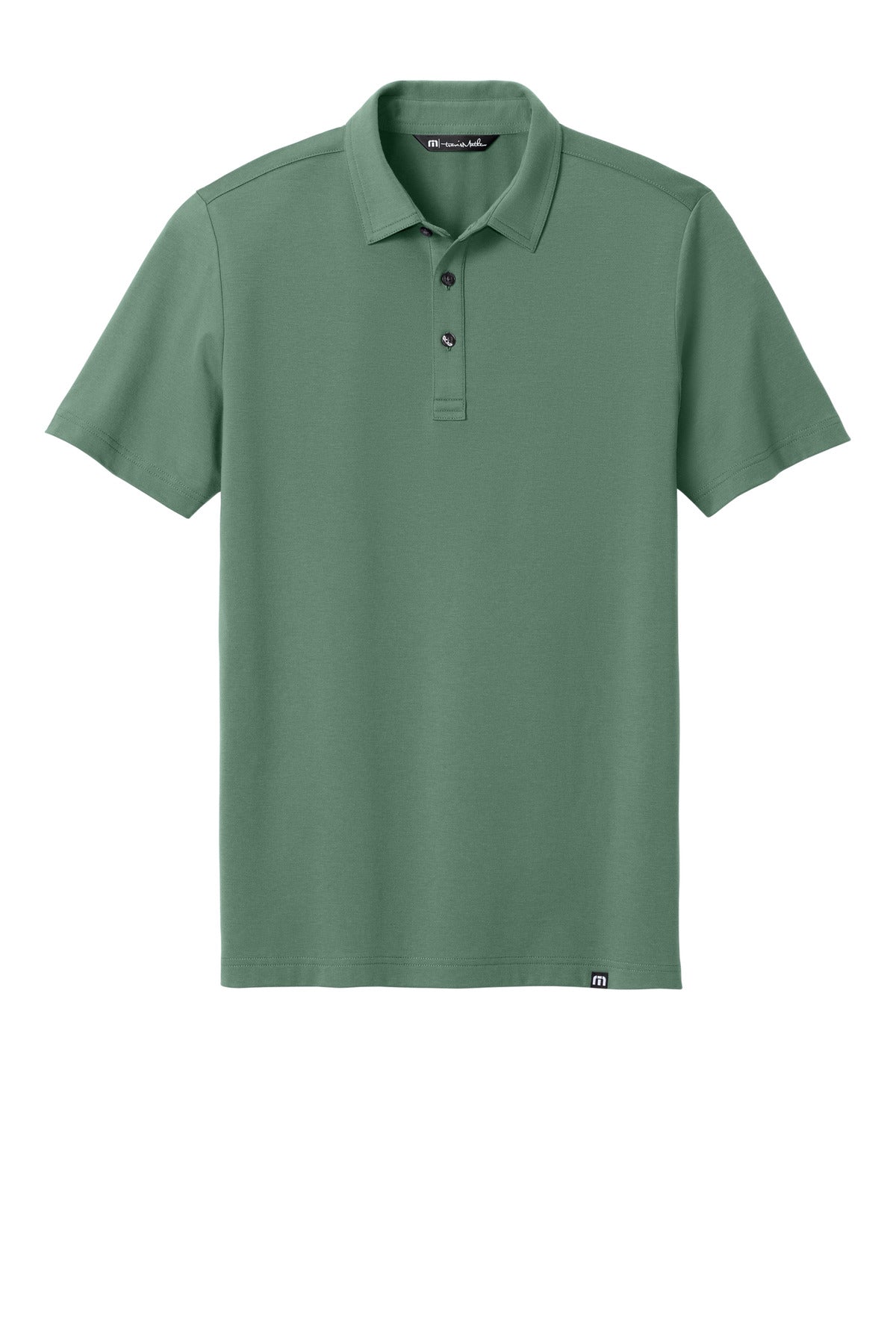 Front View of LaurelGrn TravisMathew Glenview Solid Polo TMA41461