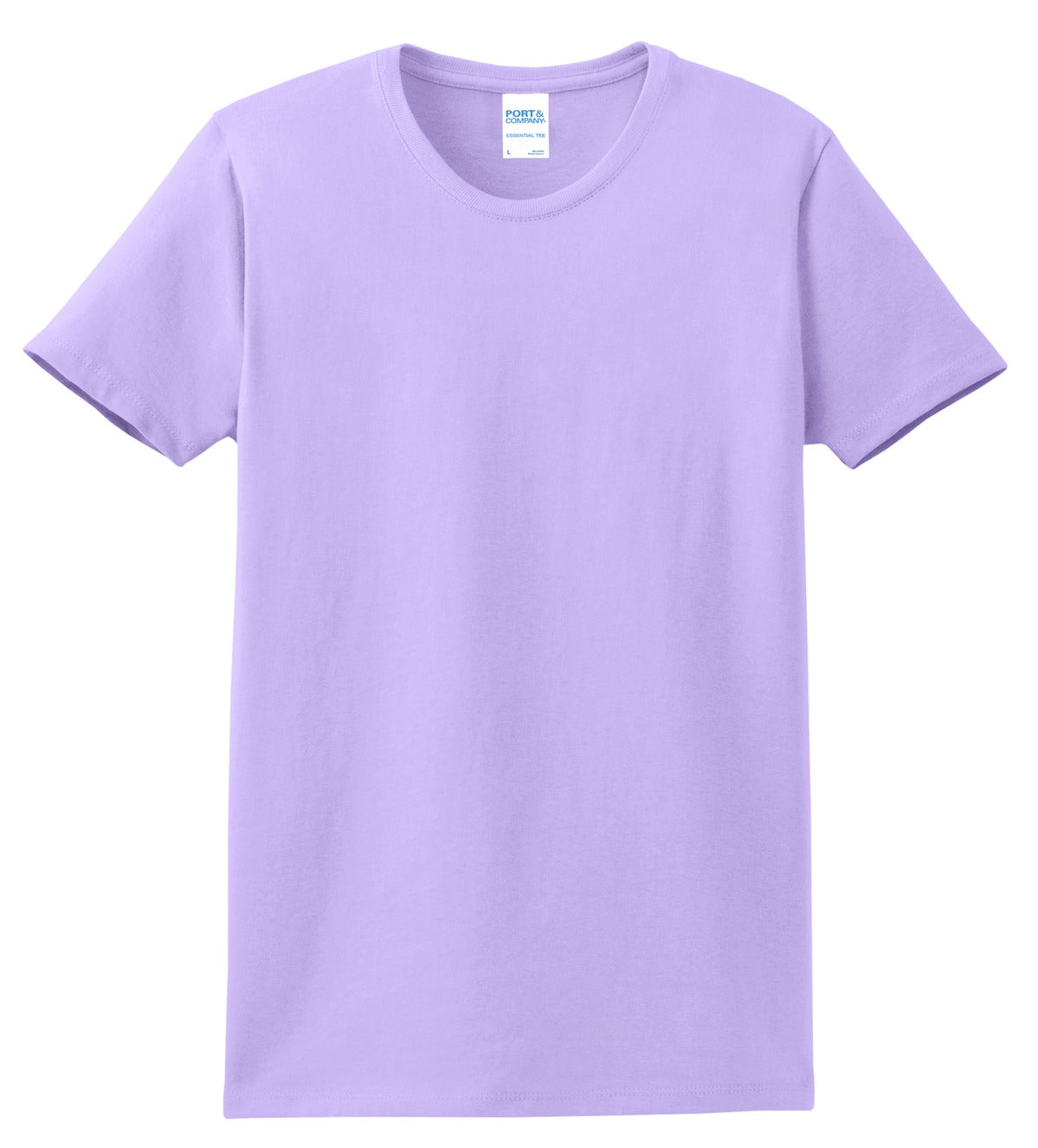 Front View of Lavender Port & Co Women's Essential Tee. LPC61