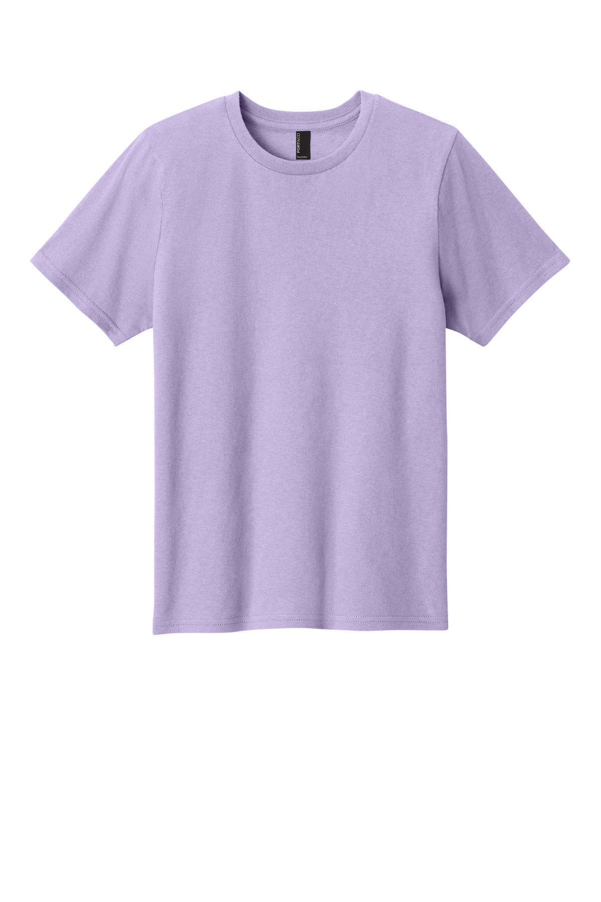 Front View of Lavender Port & Co Youth Easy Cotton Tee PC43Y