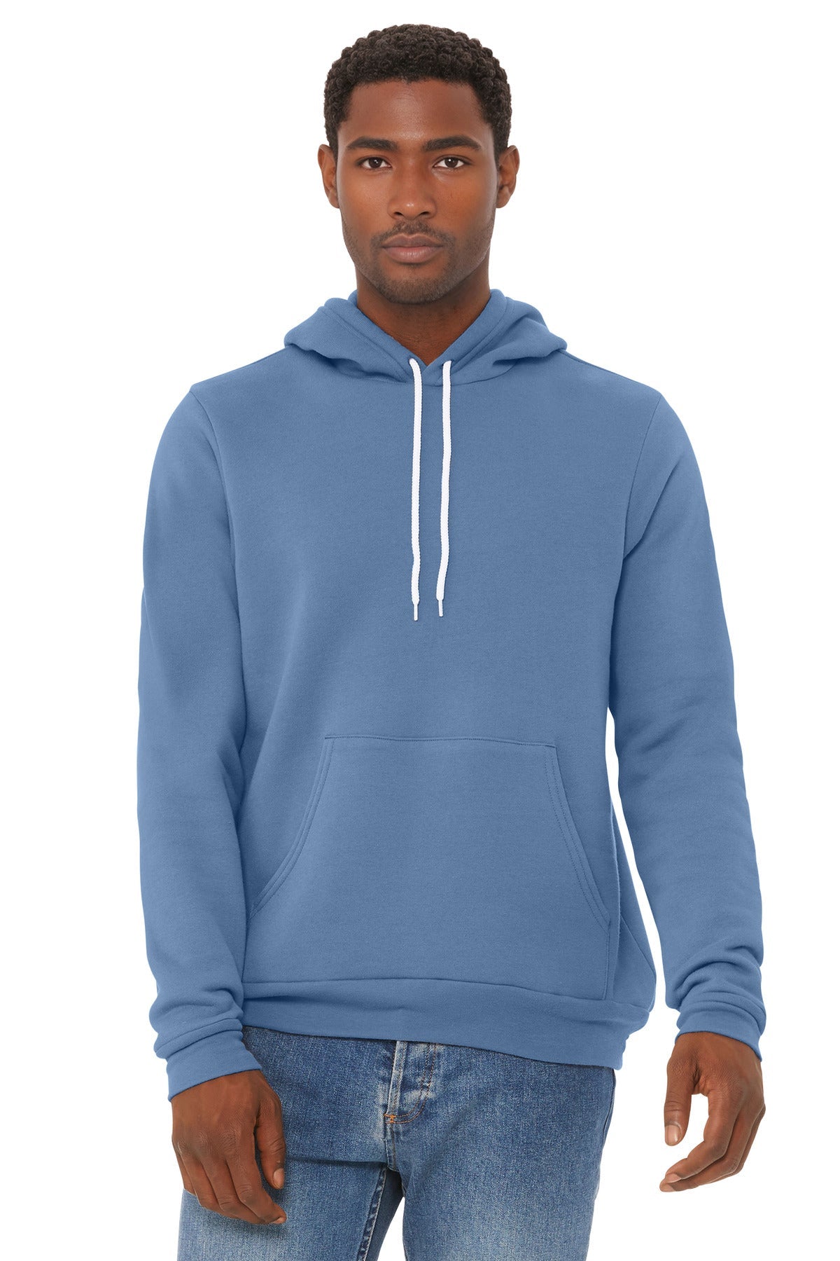 Front View of LavenderBl BELLA+CANVAS Unisex Sponge Fleece Pullover Hoodie. BC3719