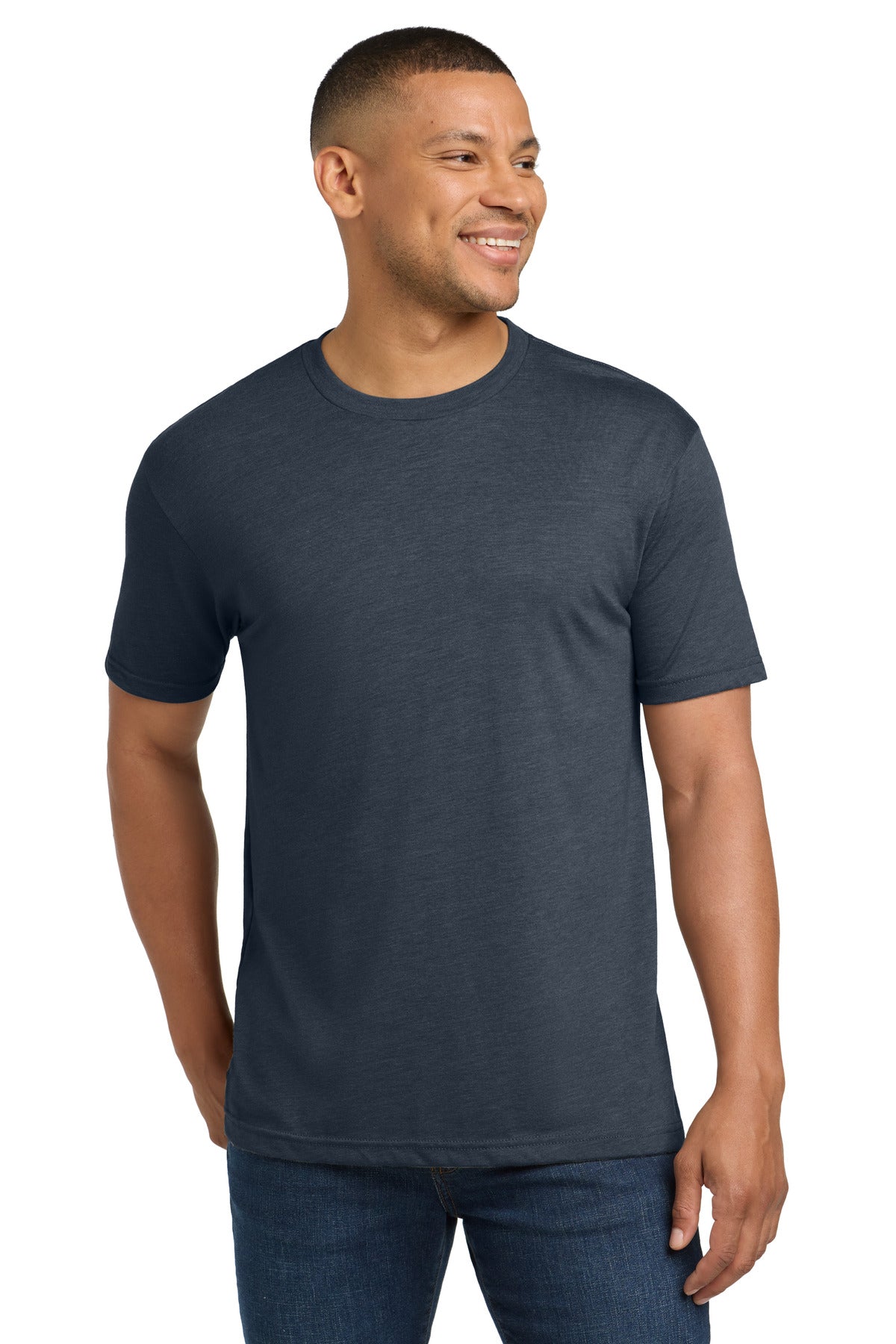 Front View of LegionBlue Next Level Apparel Adult Tri-Blend Tee. NL6010
