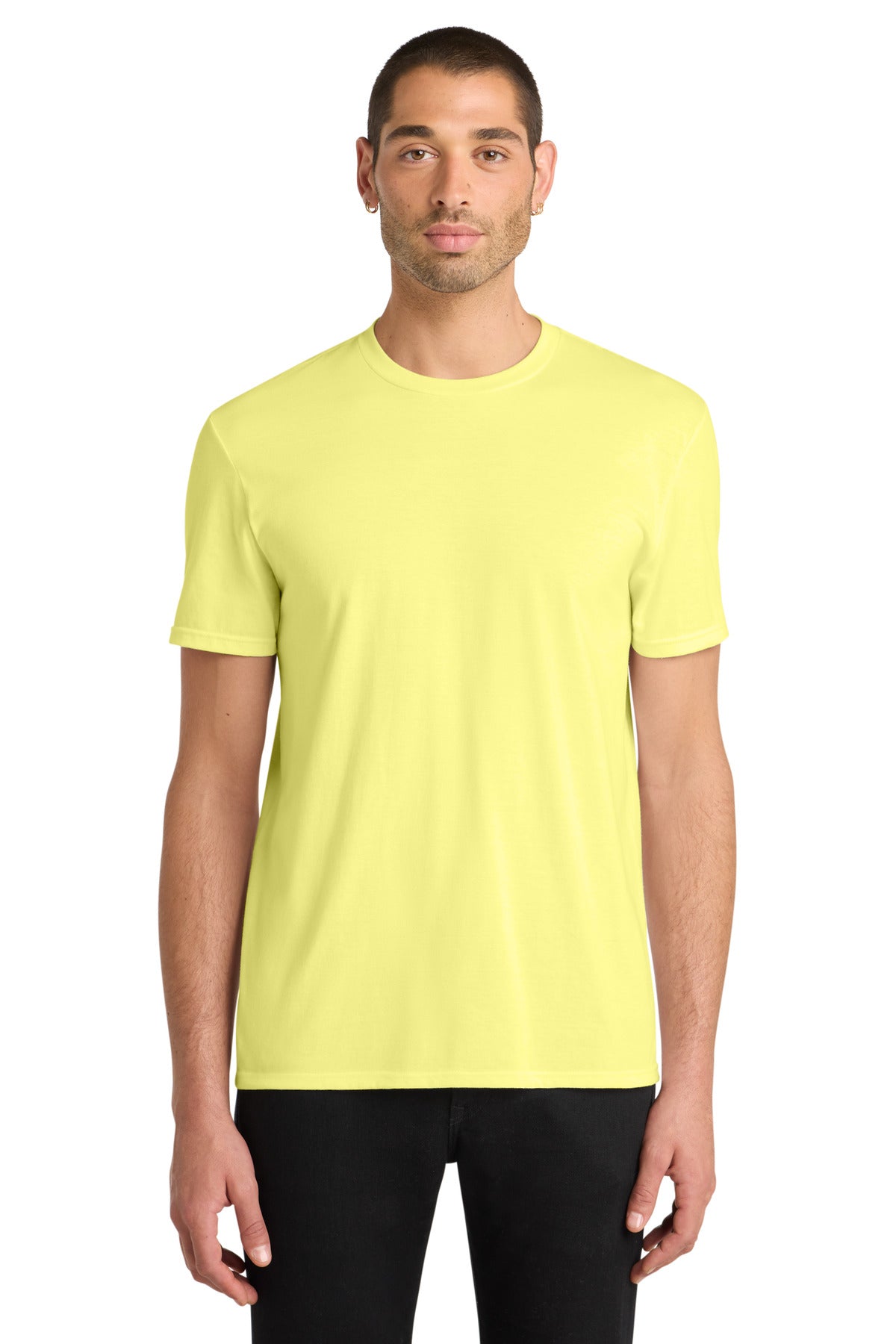 Front View of Lemon Yellow District Very Important Tee . DT6000
