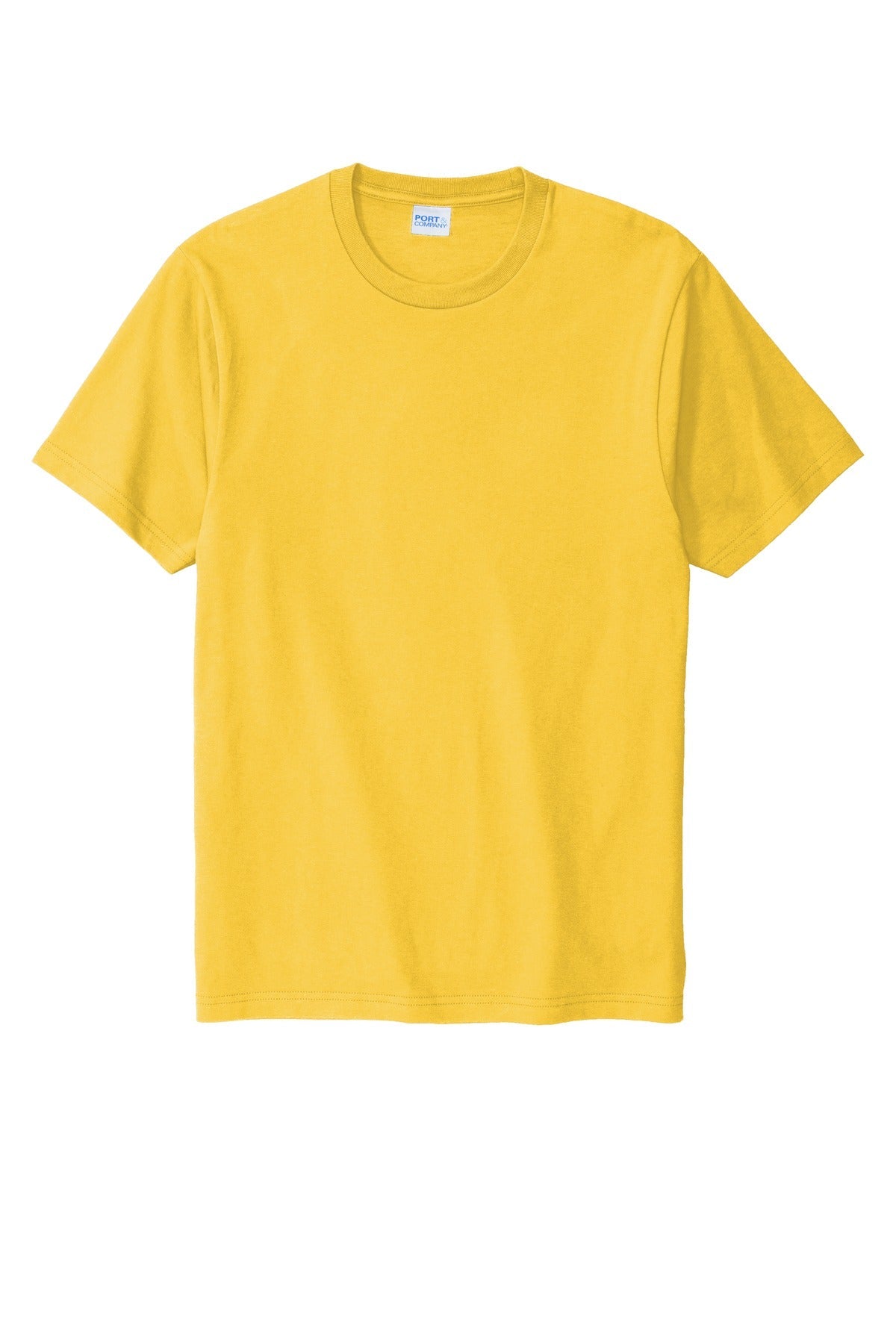 Front View of Lemon Yellow Port & Co Bouncer Tee PC600