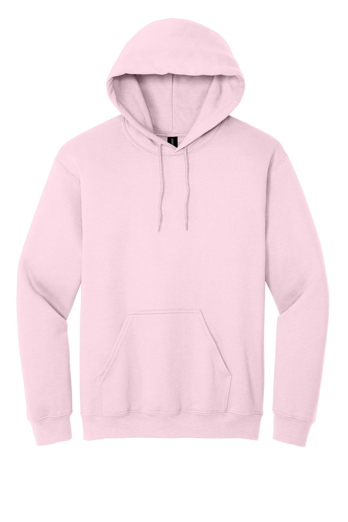Front View of Light Pink Gildan - Heavy Blend Hooded Sweatshirt. 18500