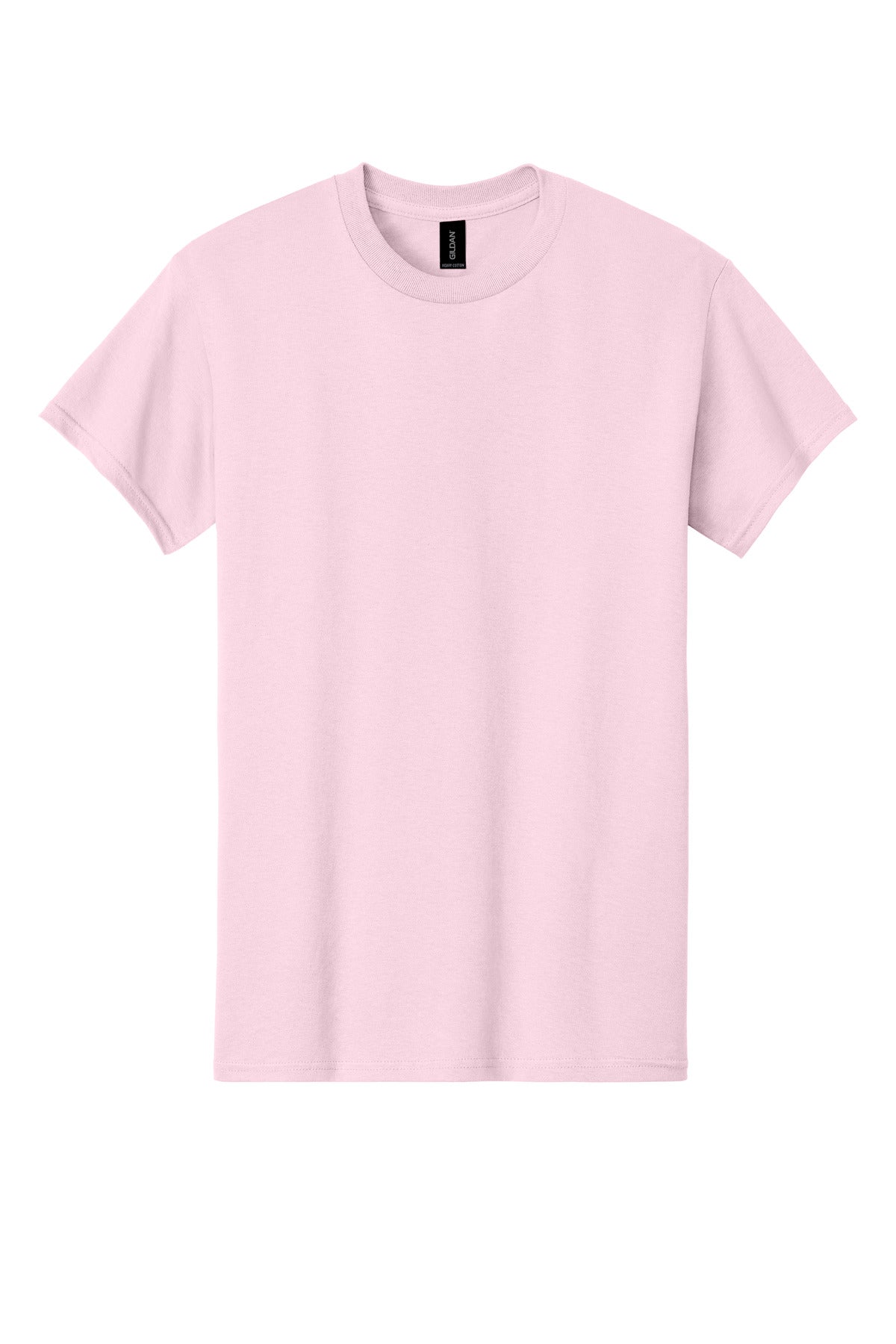 Front View of Light Pink Gildan - Heavy Cotton 100% Cotton T-Shirt. 5000