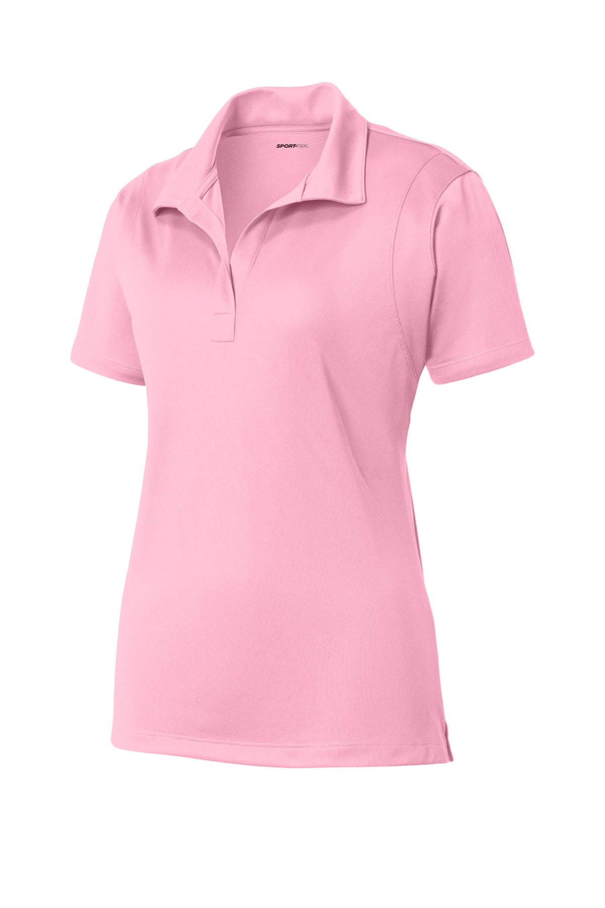 Front View of Light Pink Sport-Tek Women's Micropique Sport-Wick Polo. LST650