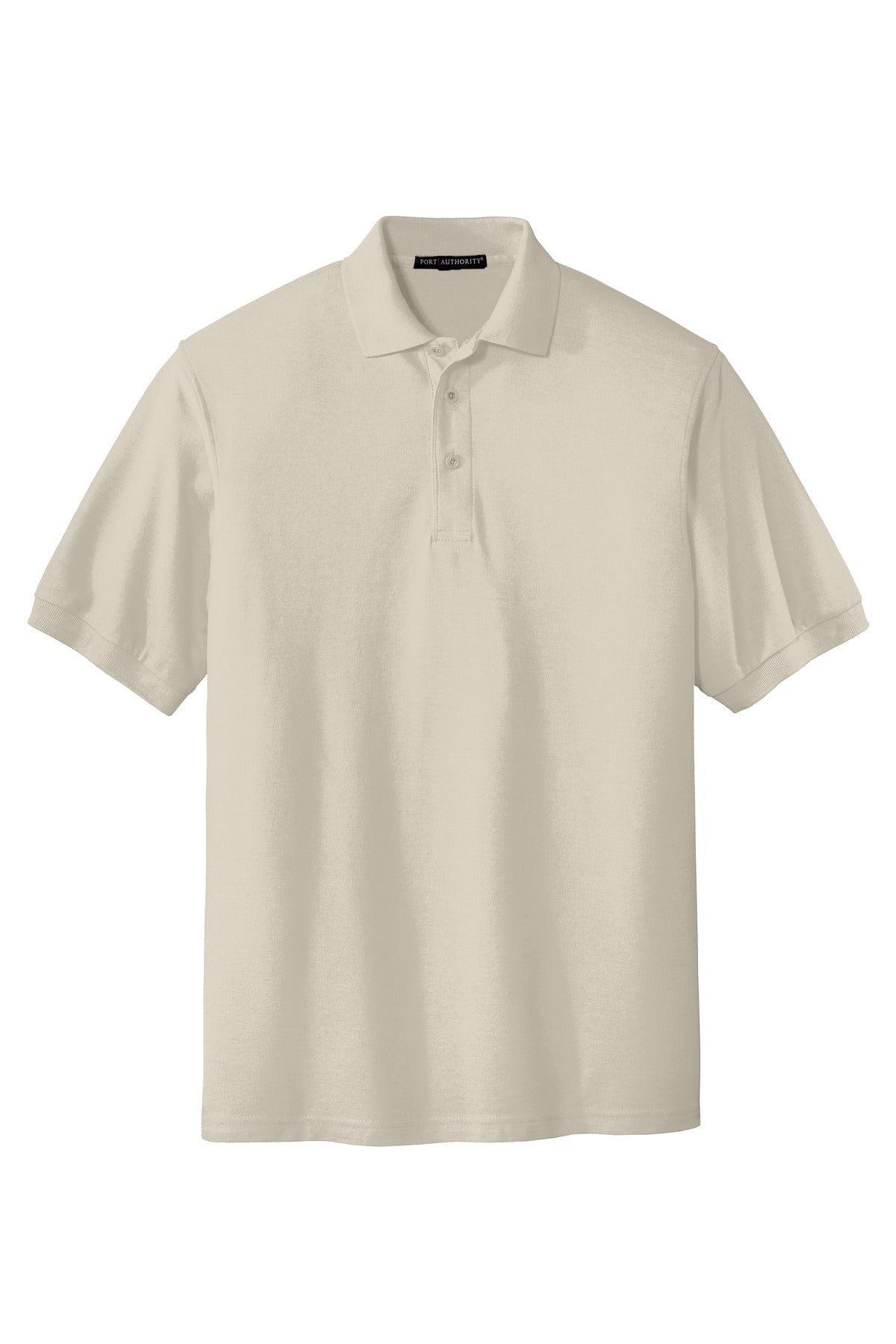 Front View of Light Stone Port Authority Extended Size Silk Touch Polo K500ES